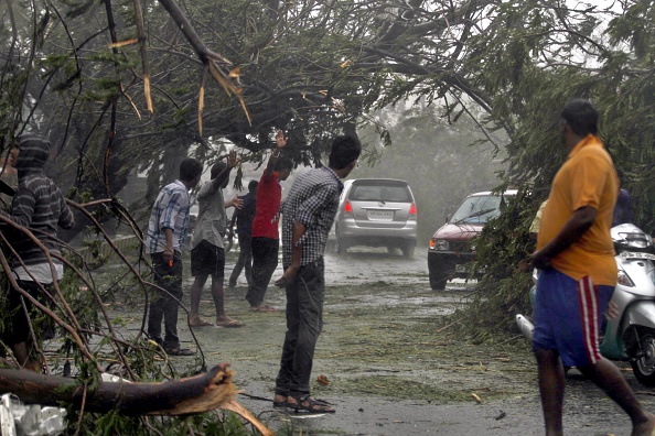 Cyclone Hudhud Hits Coast Of Andhra Pradesh
