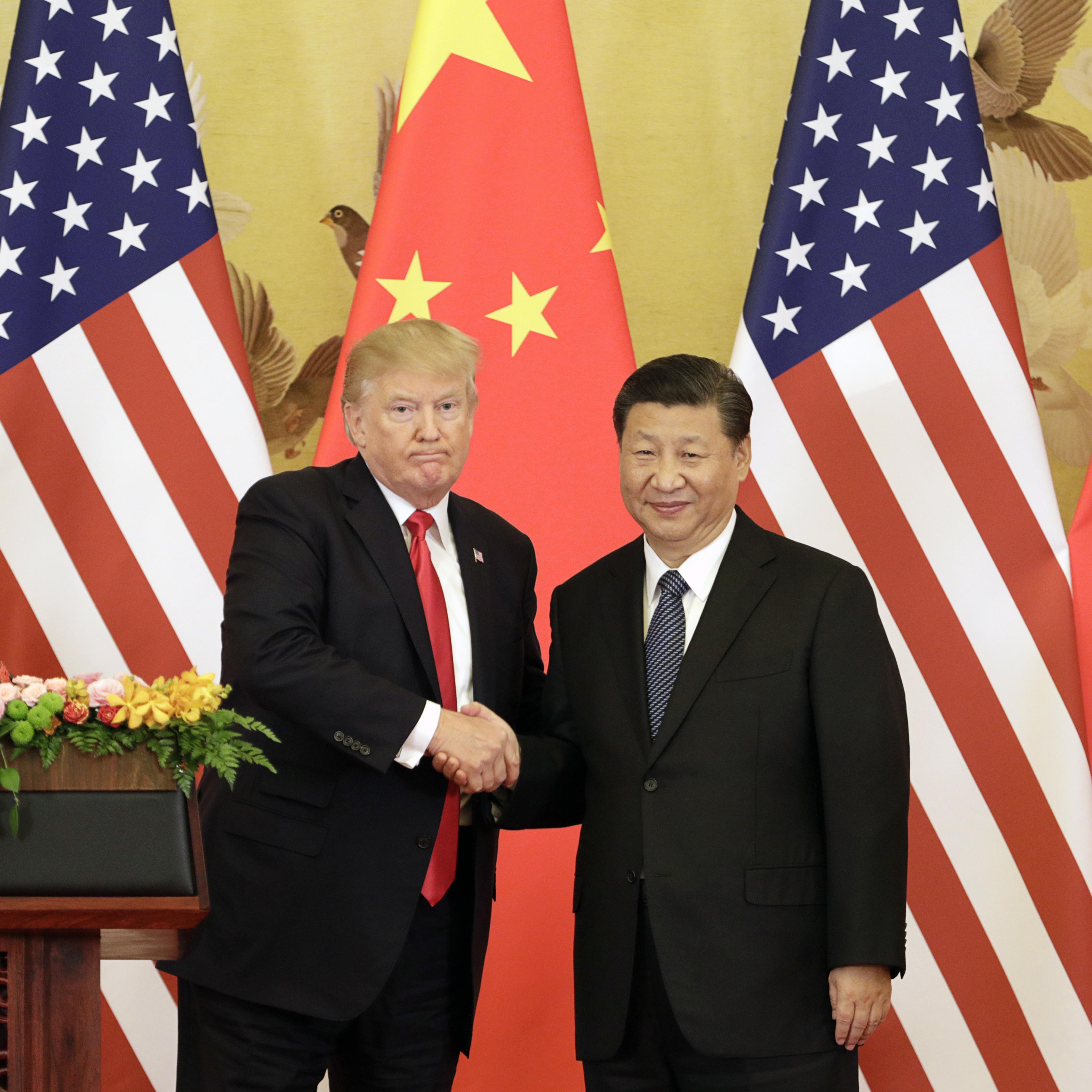 U.S. President Donald Trump And China President Xi Jinping Deliver Press Statement