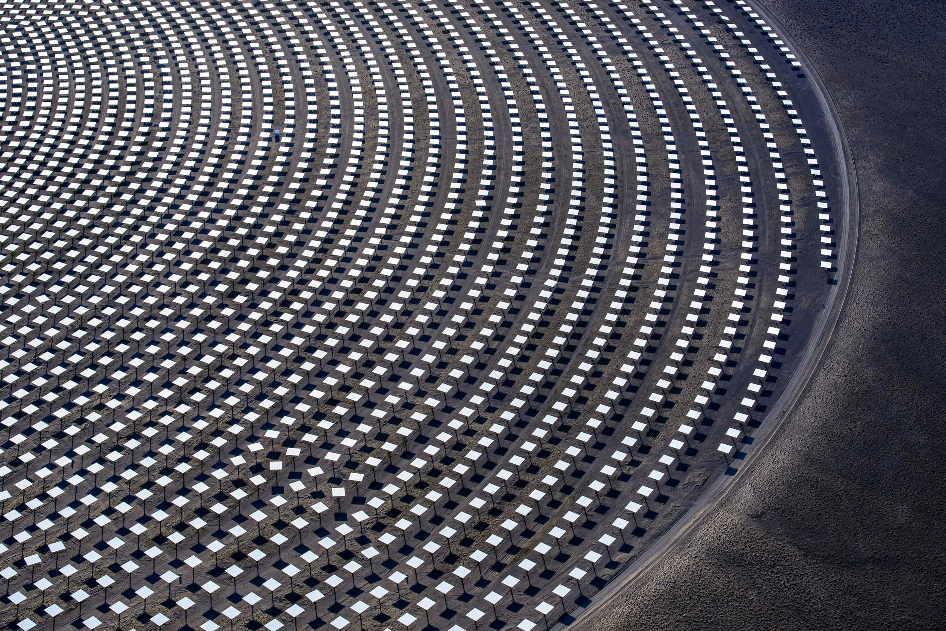 The Crescent Dunes Solar Energy Project, a 110 megawatt solar thermal power project, near Tonopah, Nevada. Jamey Stillings