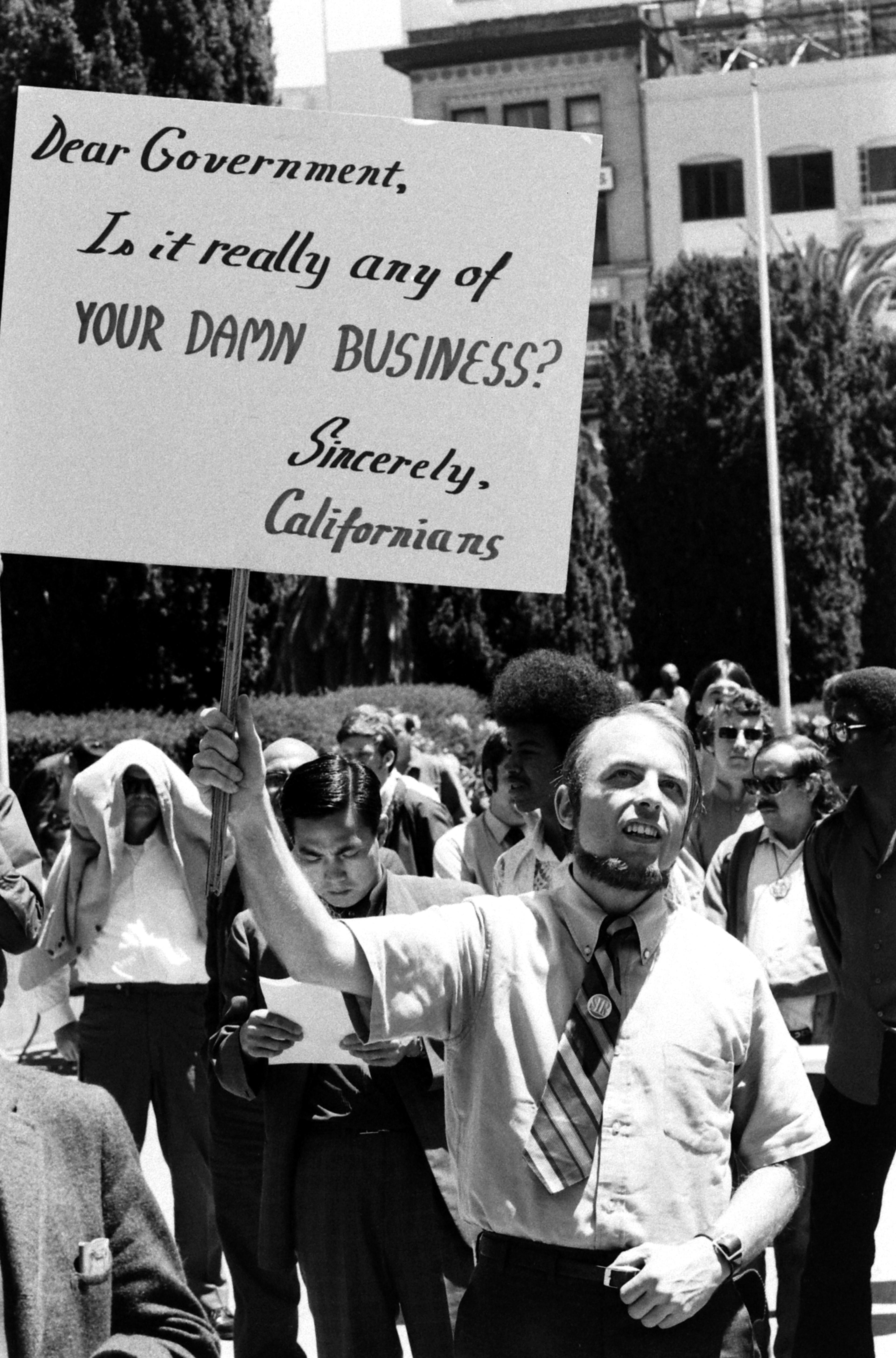 Gay rights protest, 1971.