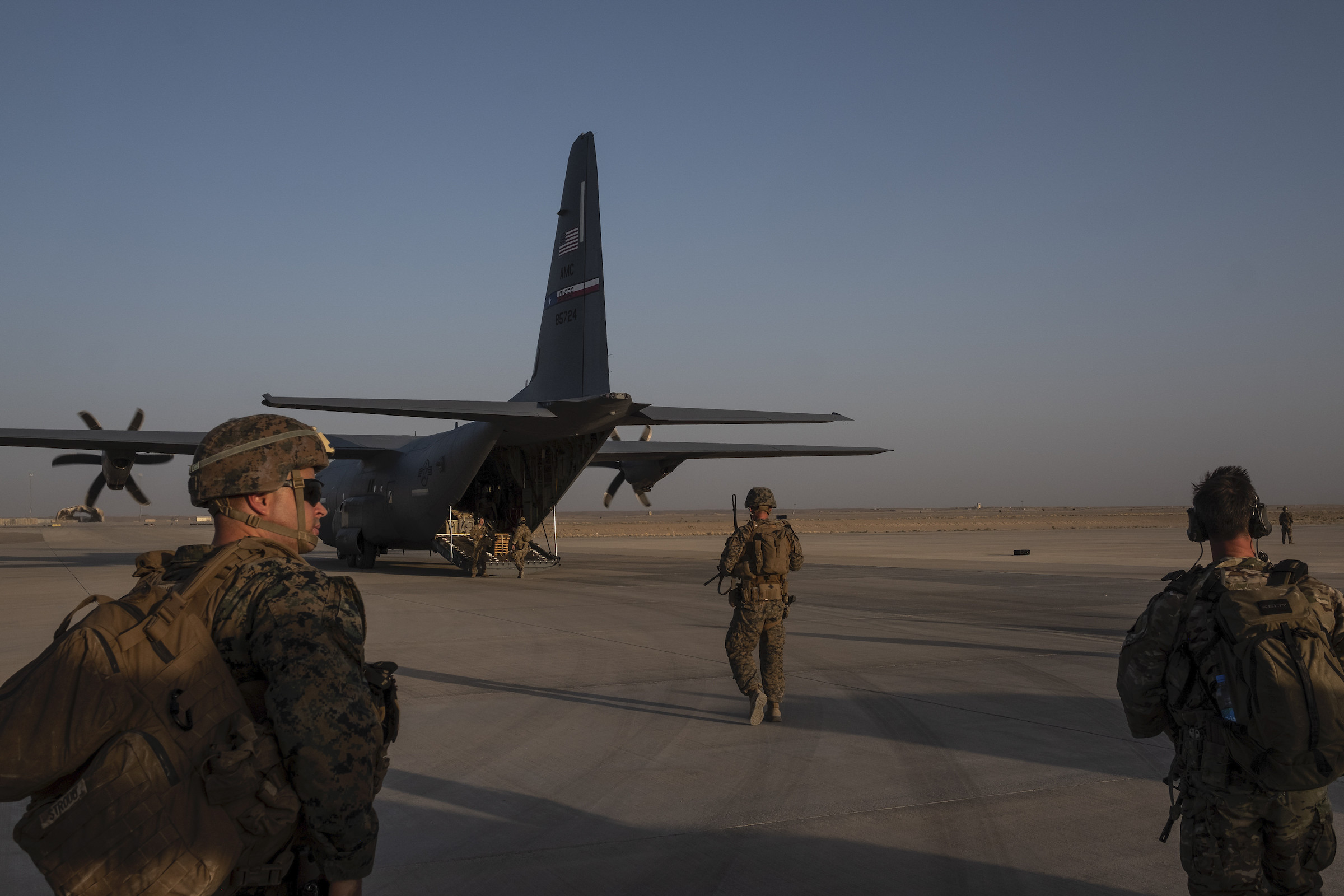 American military personnel at Camp Shorabak in Helmand Province, Afghanistan, Sept. 26, 2019. (Jim Huylebroek/The New York Times)