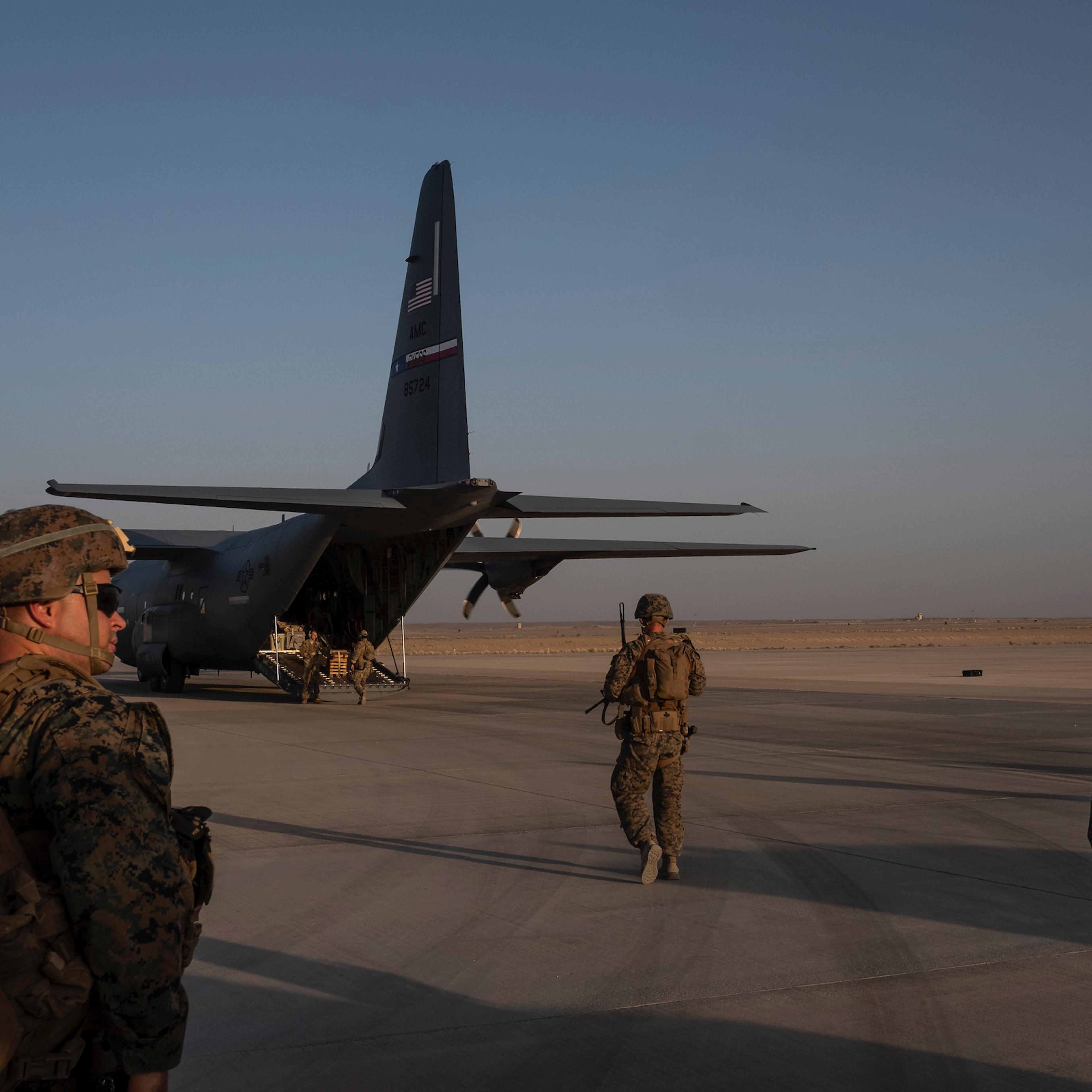 American military personnel at Camp Shorabak in Helmand Province, Afghanistan, Sept. 26, 2019. (Jim Huylebroek/The New York Times)