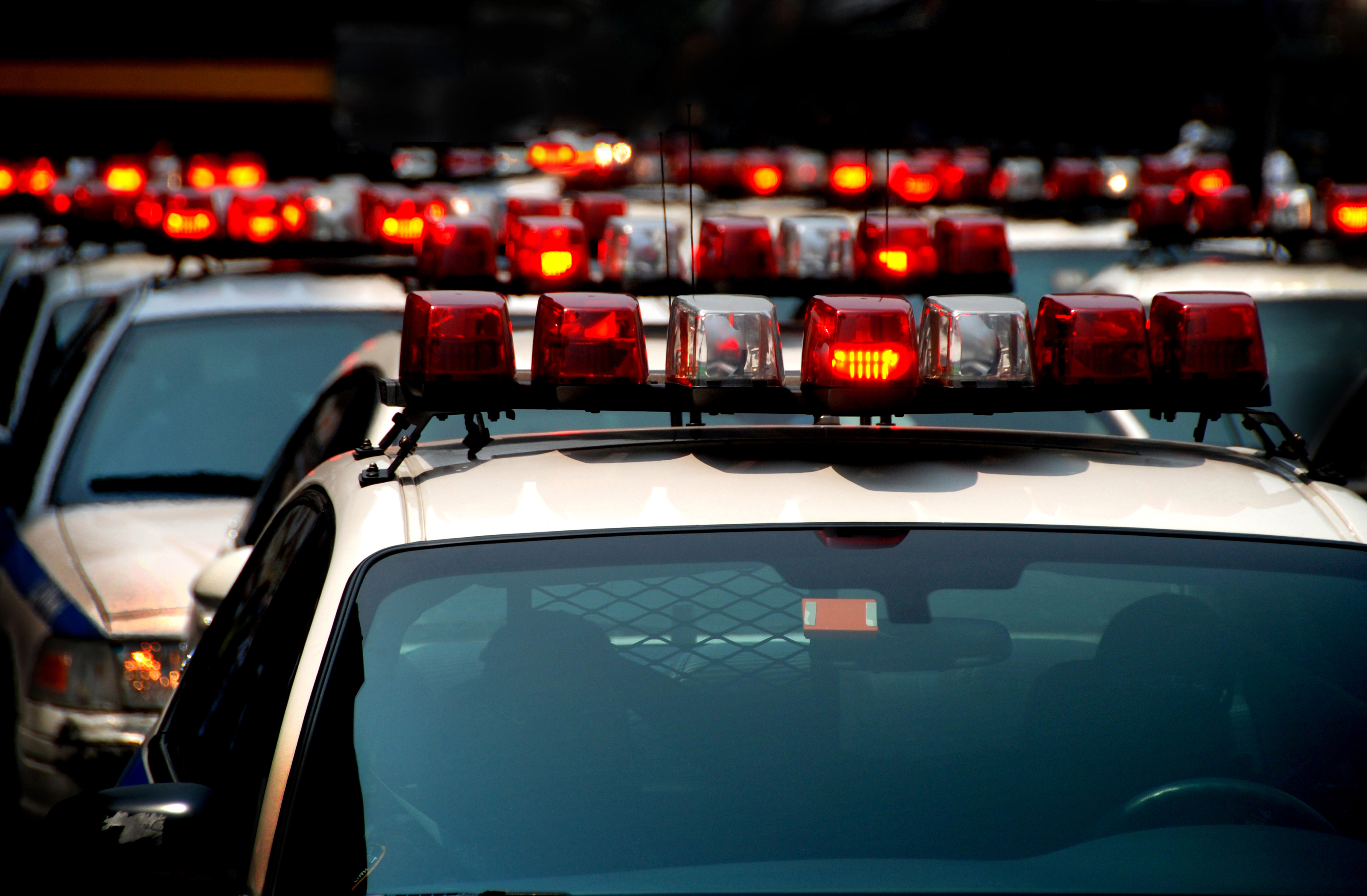 Police Cars with Lights