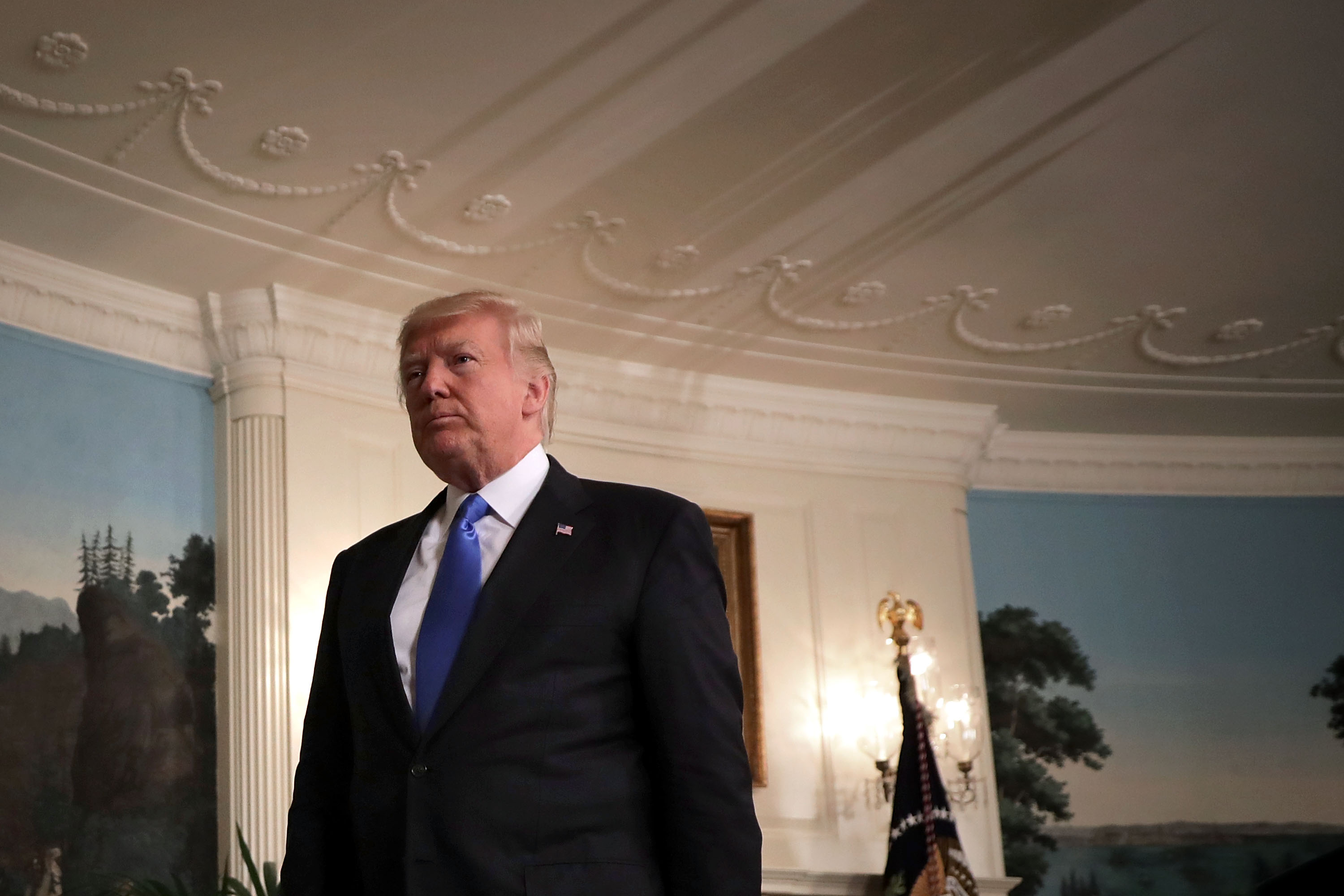 President Trump Delivers Statement On Congressional Baseball Practice Shooting
