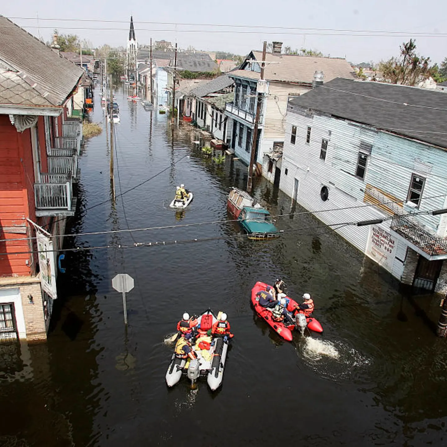 Scenes from the 2005 Hurricane Katrina in Louisiana