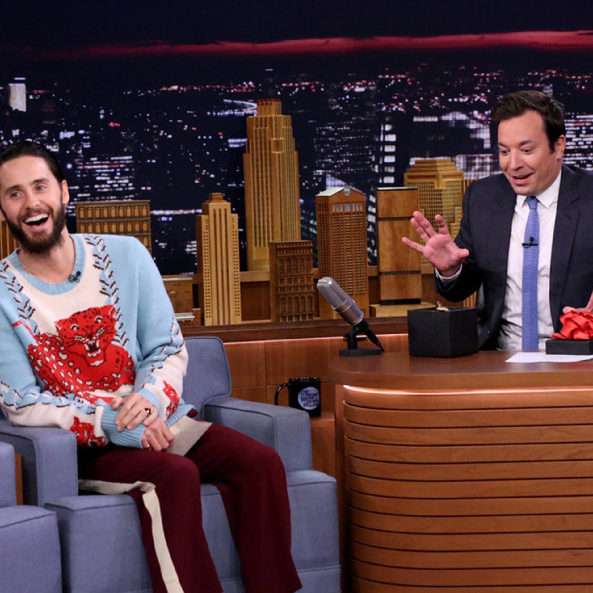 Actor Jared Leto during an interview with host Jimmy Fallon on Aug. 1, 2016.