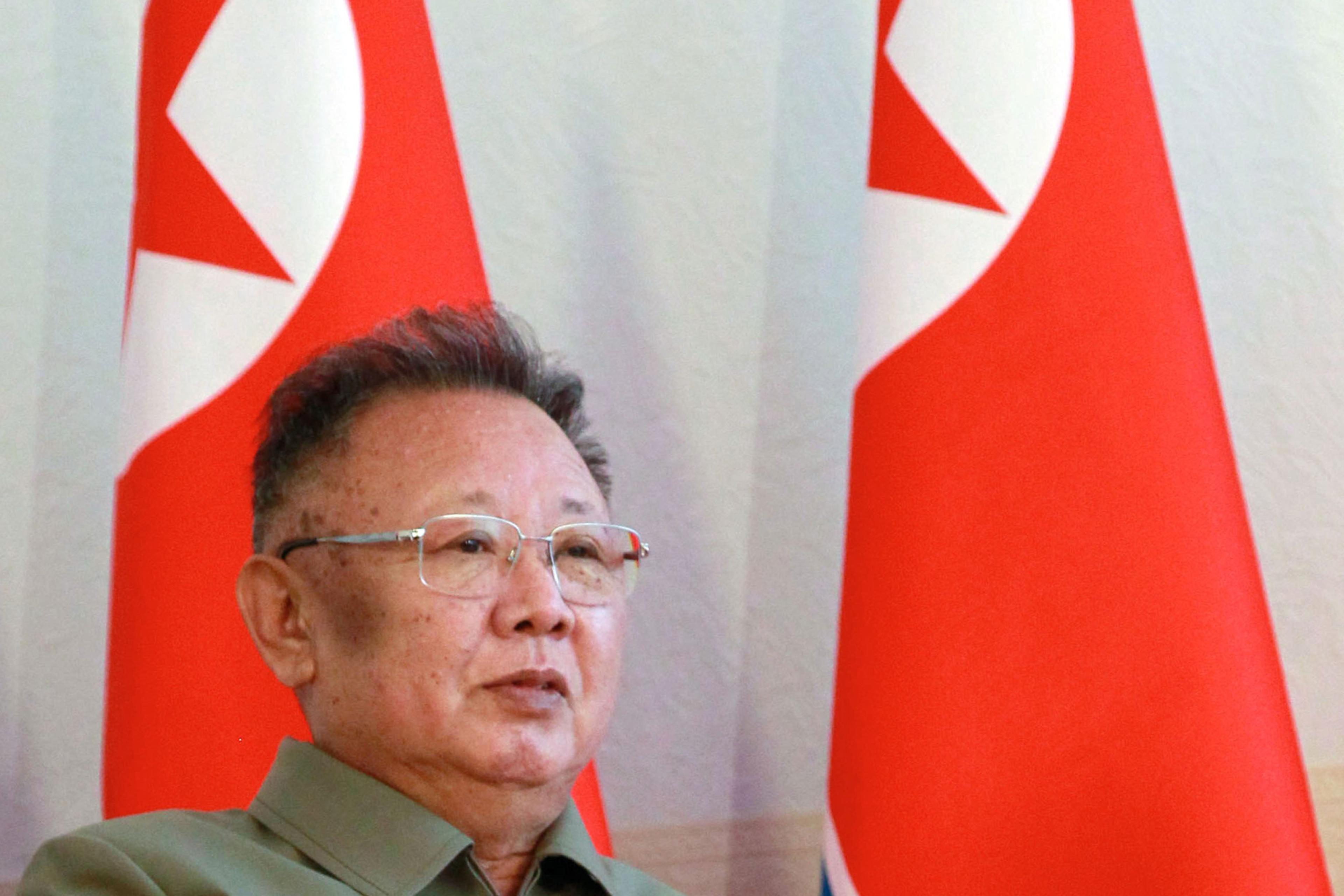 North Korea's leader Kim Jong-Il speaks