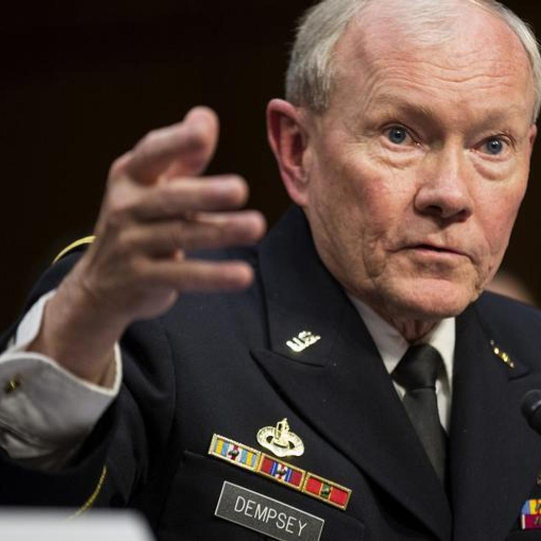 Chairman of the Joint Chiefs of Staff Army Gen. Martin Dempsey testifies before a Senate Armed Services Committee hearing on Capitol Hill