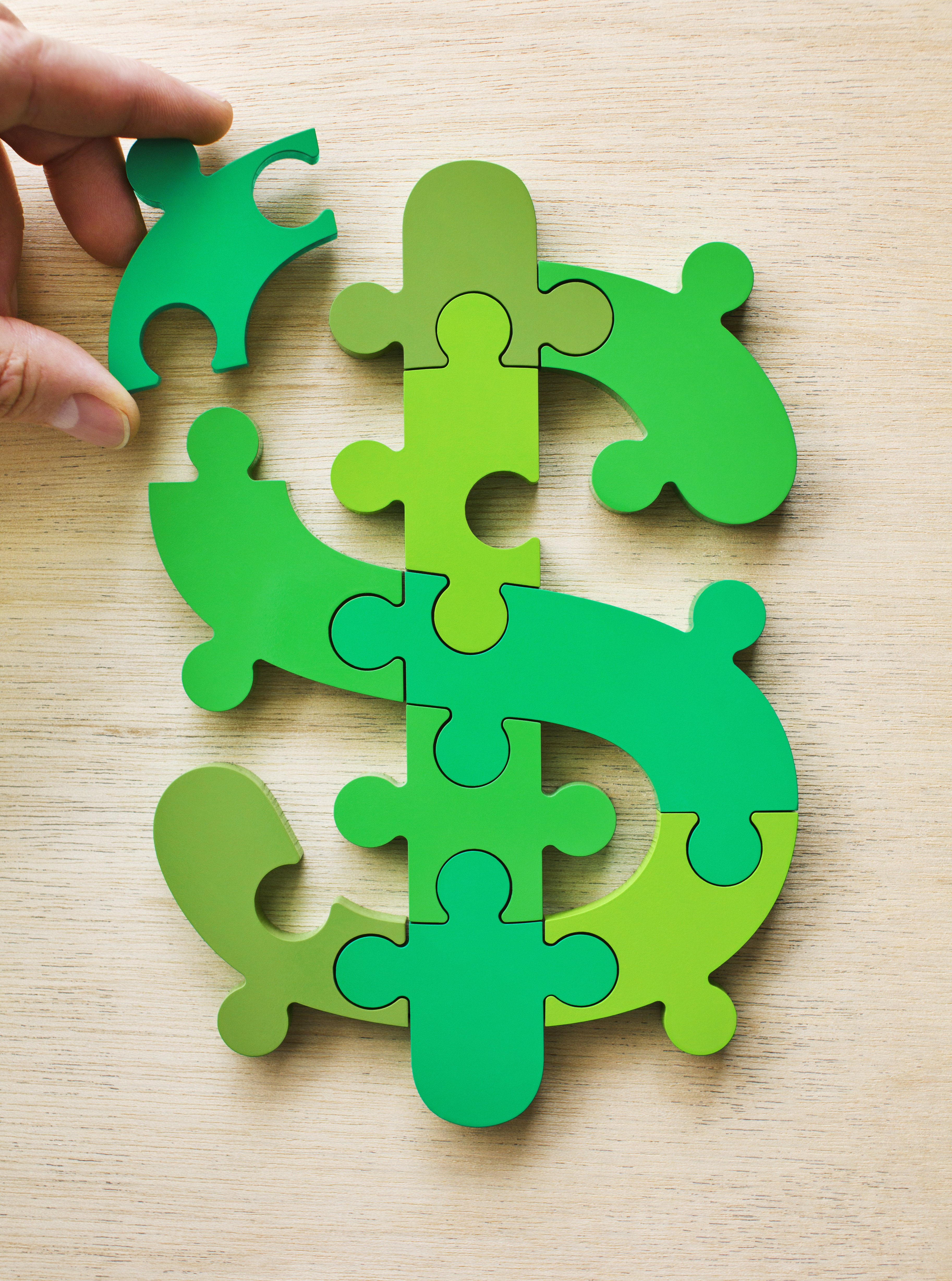 Dollar currency sign puzzle
