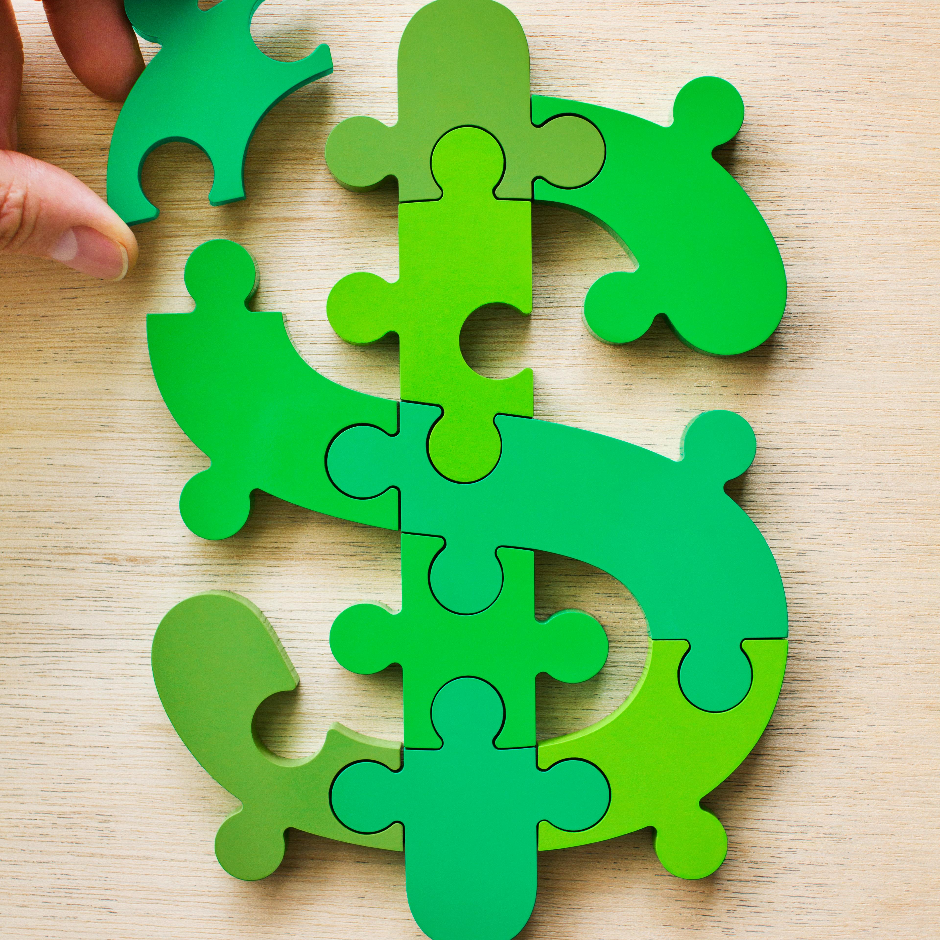 Dollar currency sign puzzle