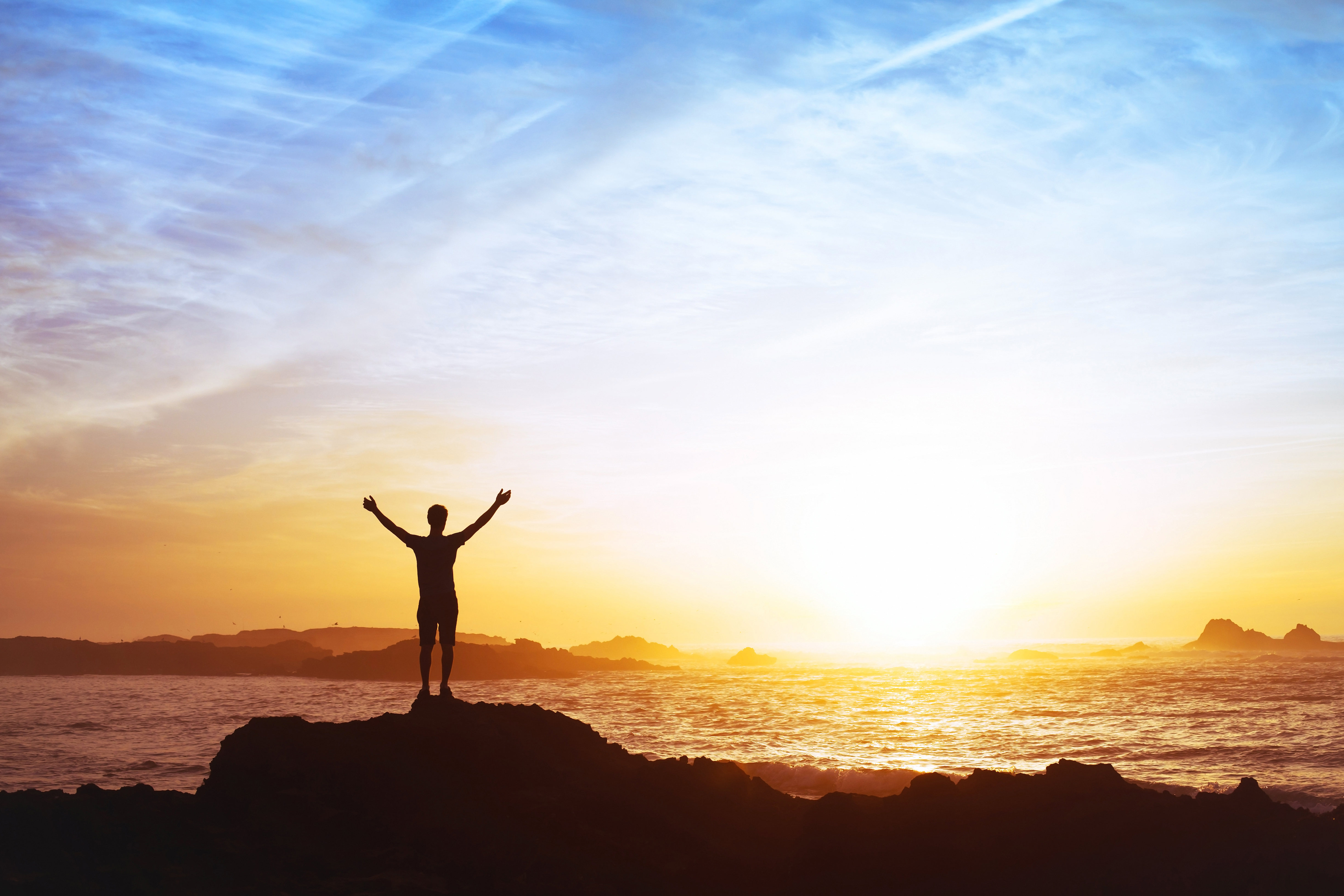 man-silhouette-standing-waters