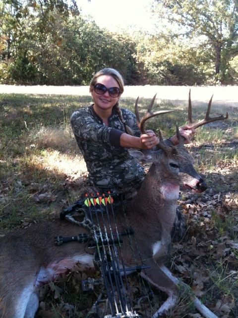 Miranda Lambert poses with a deer. She also was shown to kill an Alligator during an appearance on the Sportsman Channel's "Country Boys Outdoors,” in 2010.