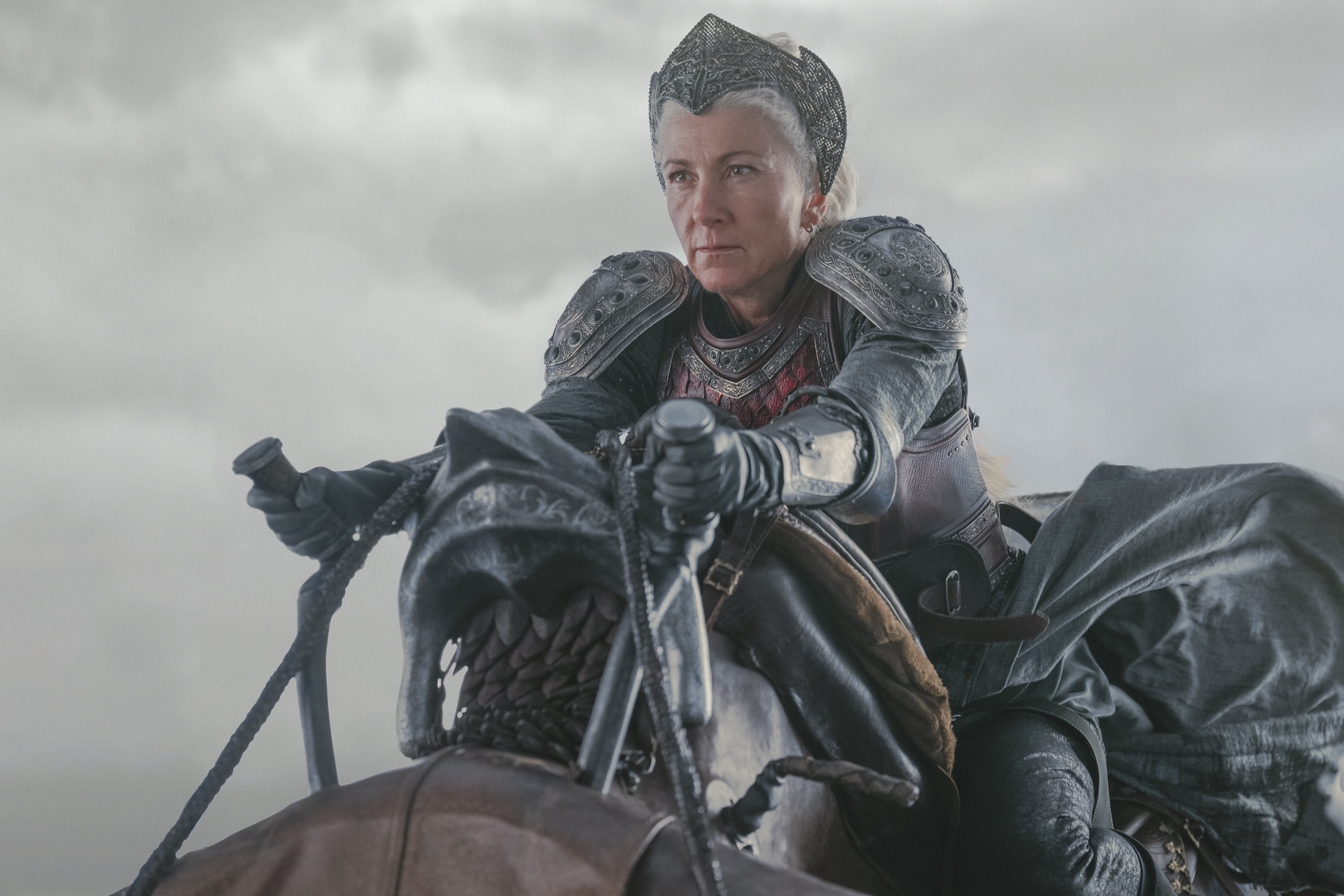 Eve Best as Rhaenys Targaryen in Episode 4 of 'House of the Dragon' Season 2.