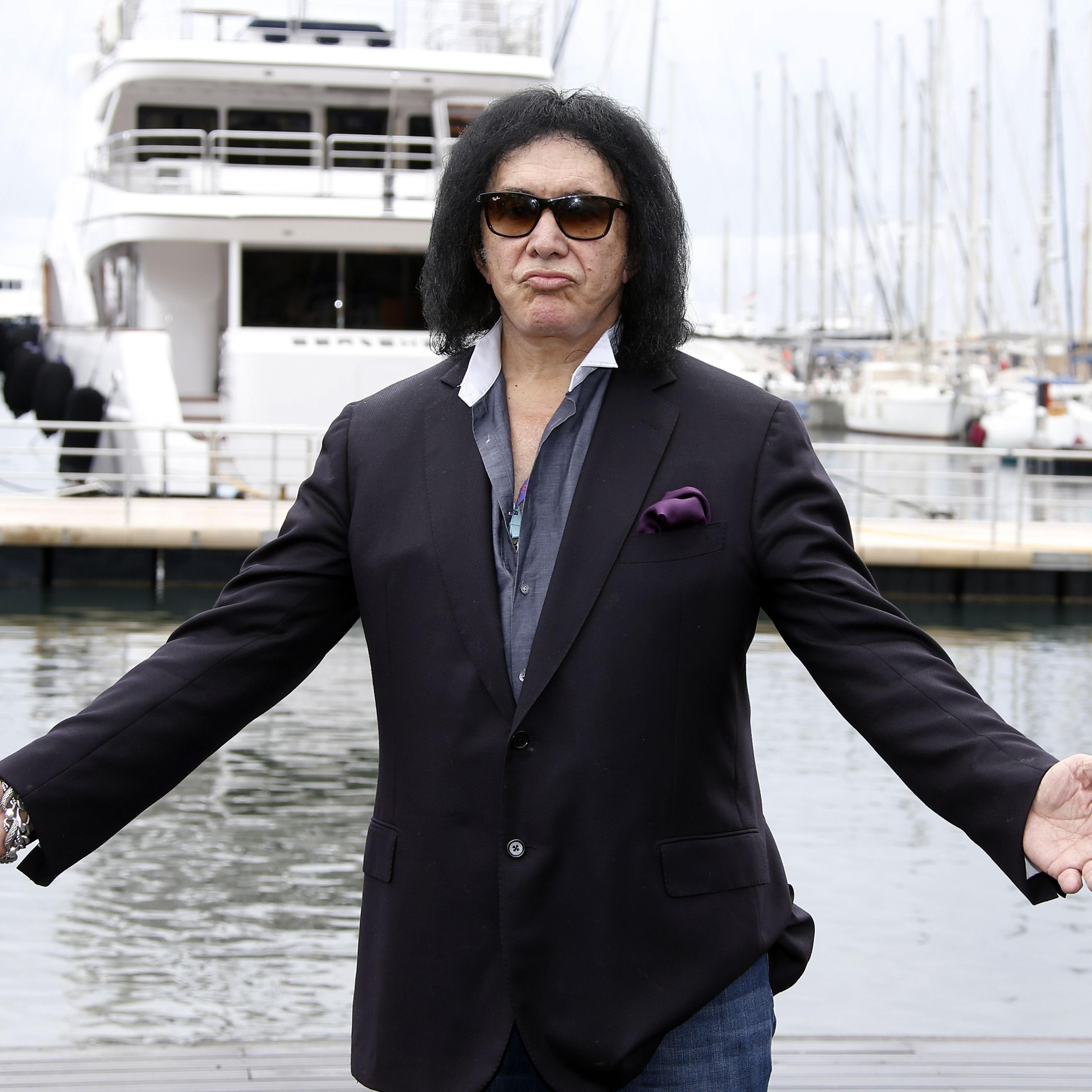 Israeli-US actor and musician, member of the band Kiss, Gene Simmons poses during a photocall for the TV serie "Gene Simmons" as part of the MIPCOM, on Oct. 14, 2014 in Cannes, southeastern France.