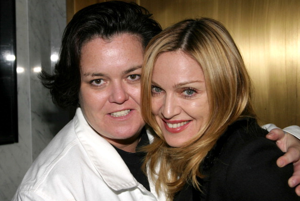 Rosie O'Donnell and Madonna during Madonna and Rosie O'Donnell Backstage at 'Taboo' at The Plymouth Theater in New York, New York, United States.