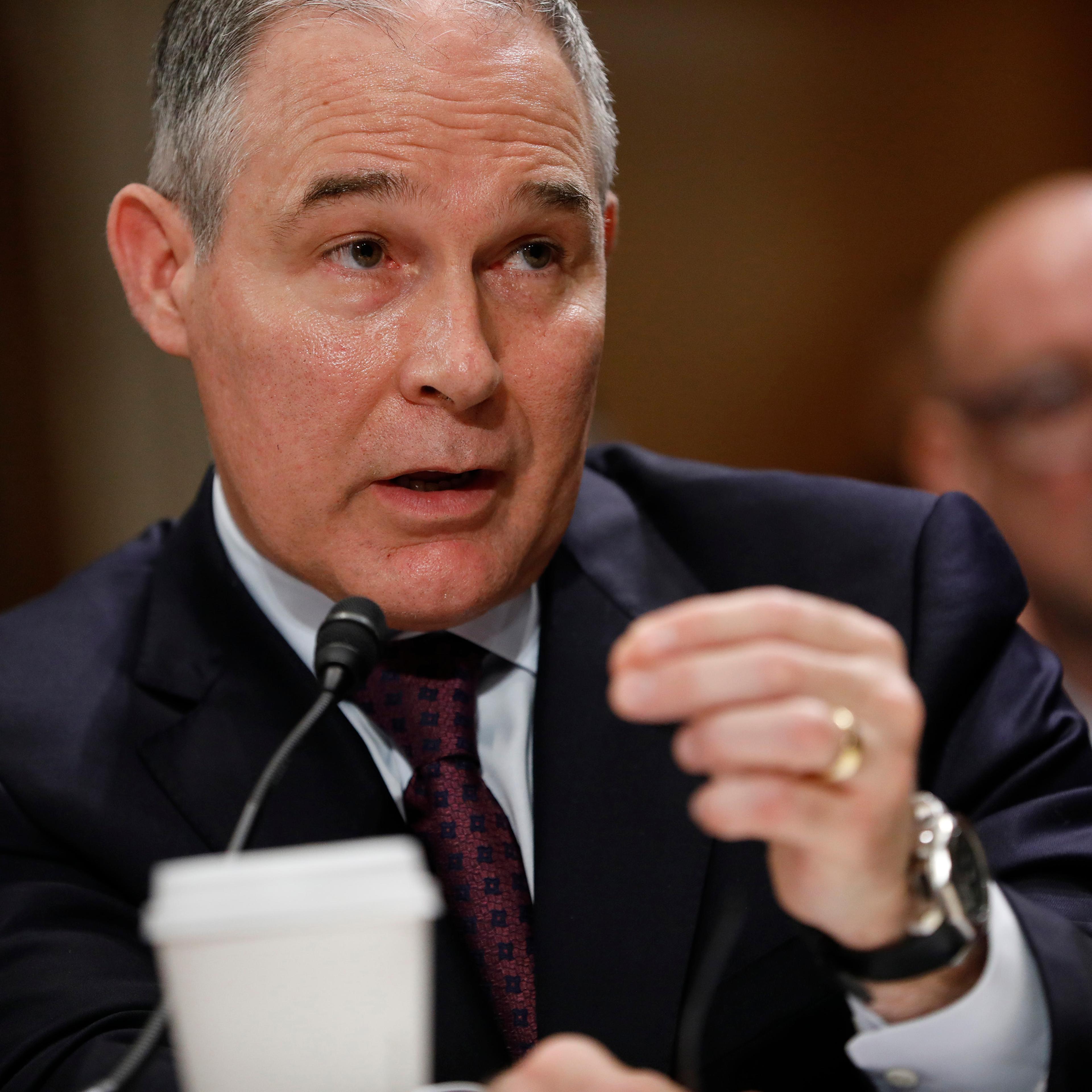 scott pruitt climate change epa hearings