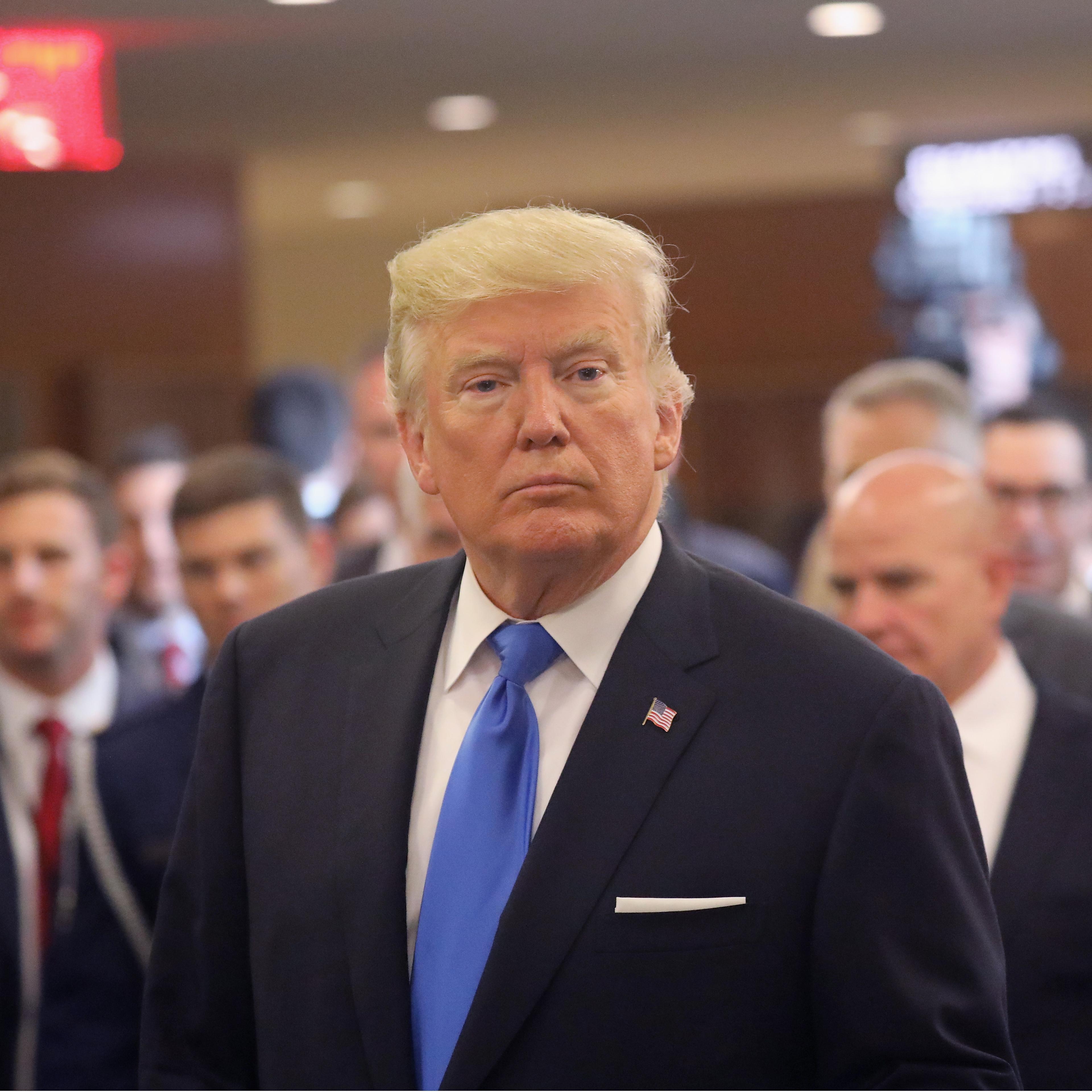 President Trump Arrives At The United Nations To Address The General Assembly