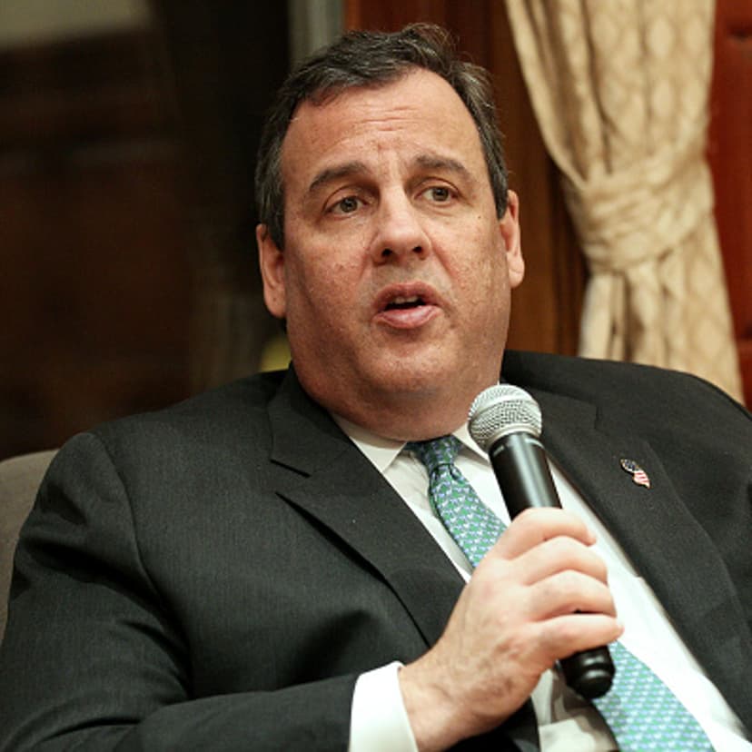 New Jersey Governor Chris Christie in conversation with Rabbi Shmuley at The World Values Network on January 7, 2016 in New York City.