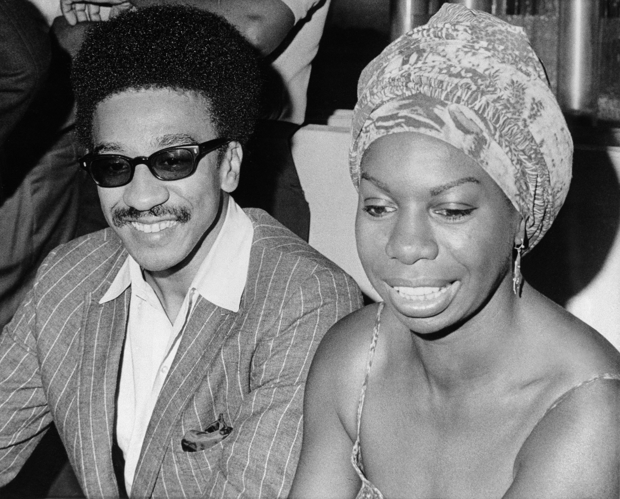 Jazz singer Nina Simone with Brown during a surprise visit to a convention in Atlanta, in 1967