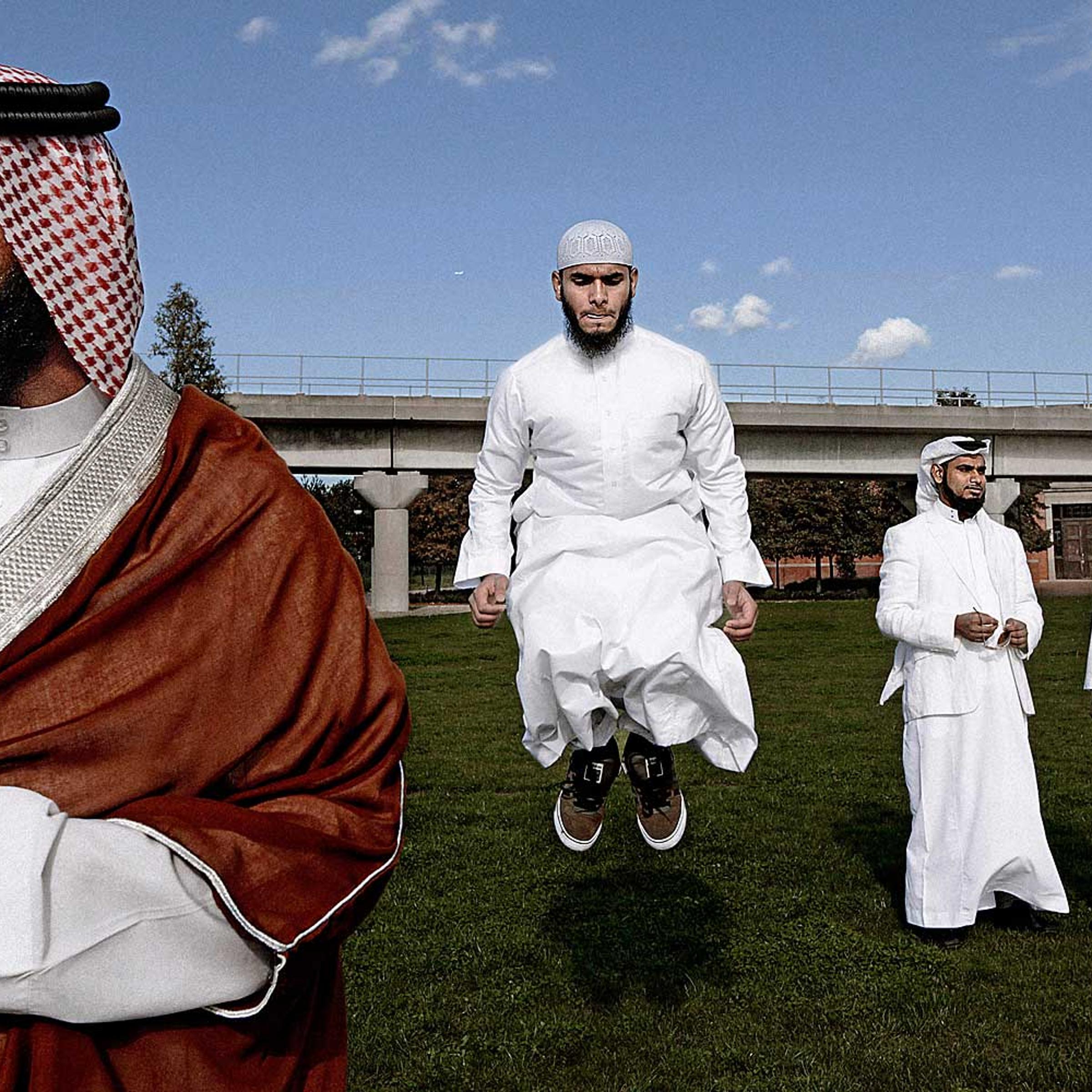 From left, Minhaj, Ashiq, Shofique and Abid prepare to leave London for a gathering on Islam and Young Muslims in Birmingham, England, October 17, 2010.