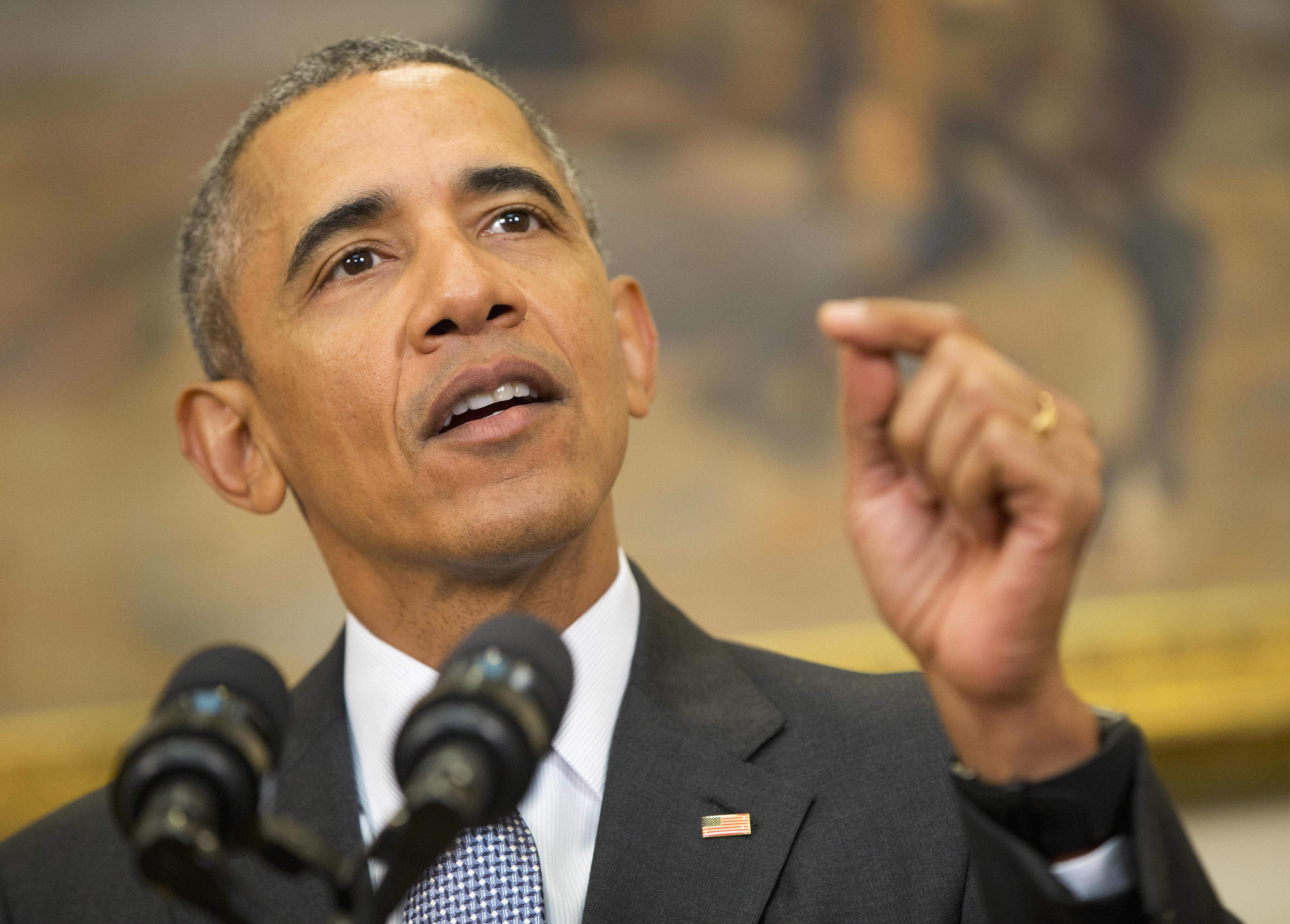 Barack Obama speaks in the Roosevelt Room of the White House in Washington, D.C. on Feb. 23, 2016.