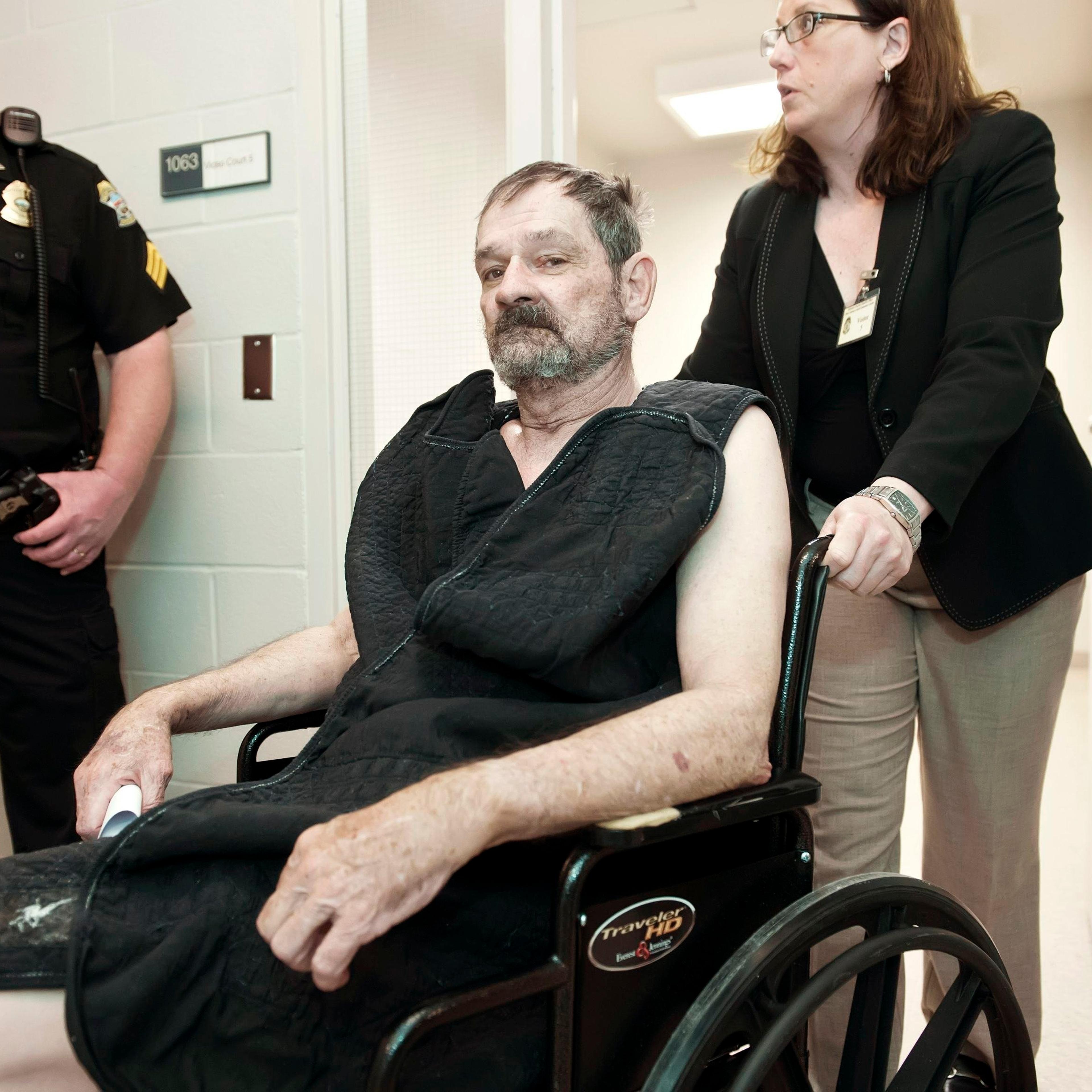 Frazier Glenn Cross appears at his arraignment on capital murder and first-degree murder charges in New Century, Kansas