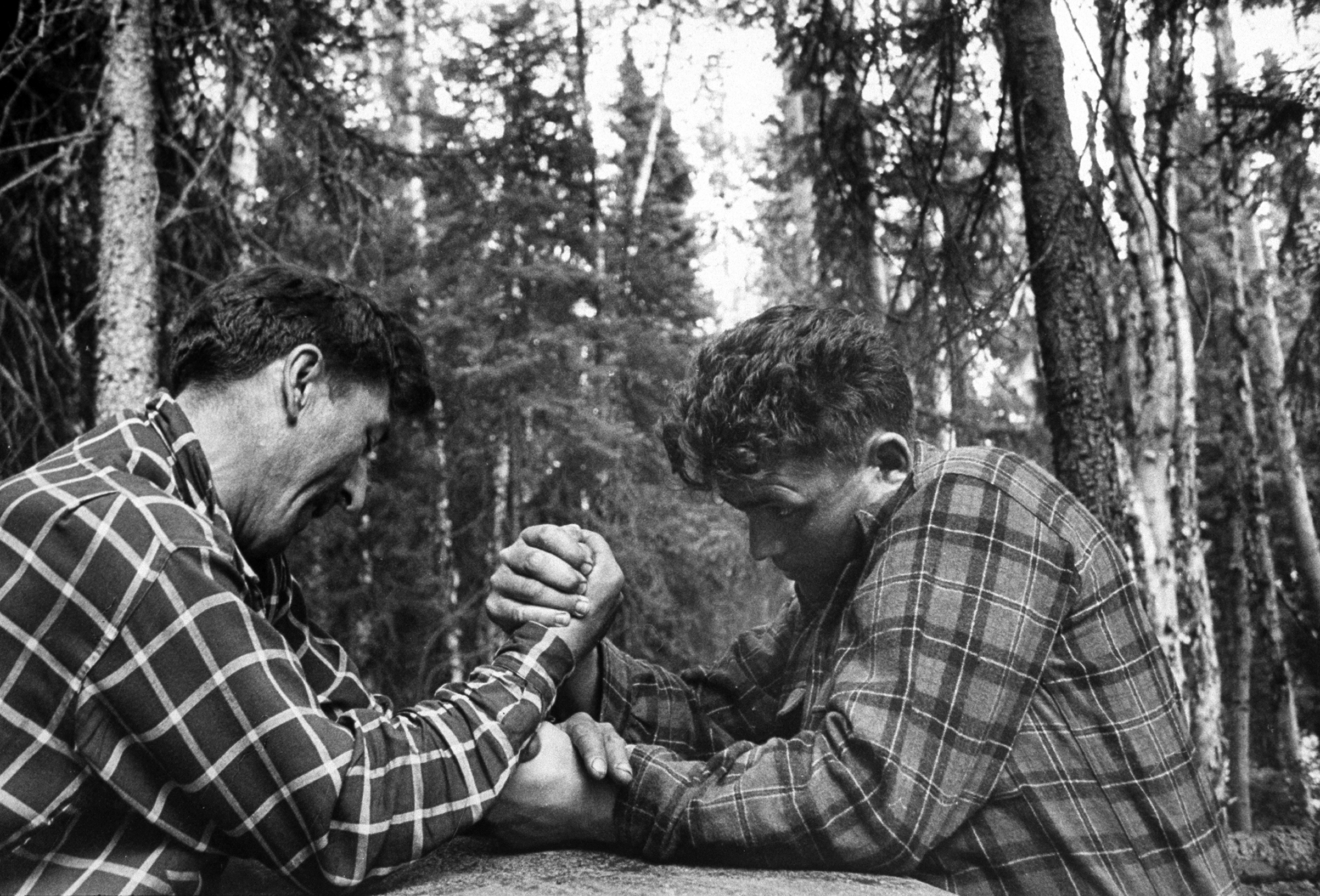 Canadian woodsman Robert Rock in the wild country between Hudson Bay and the St. Lawrence.