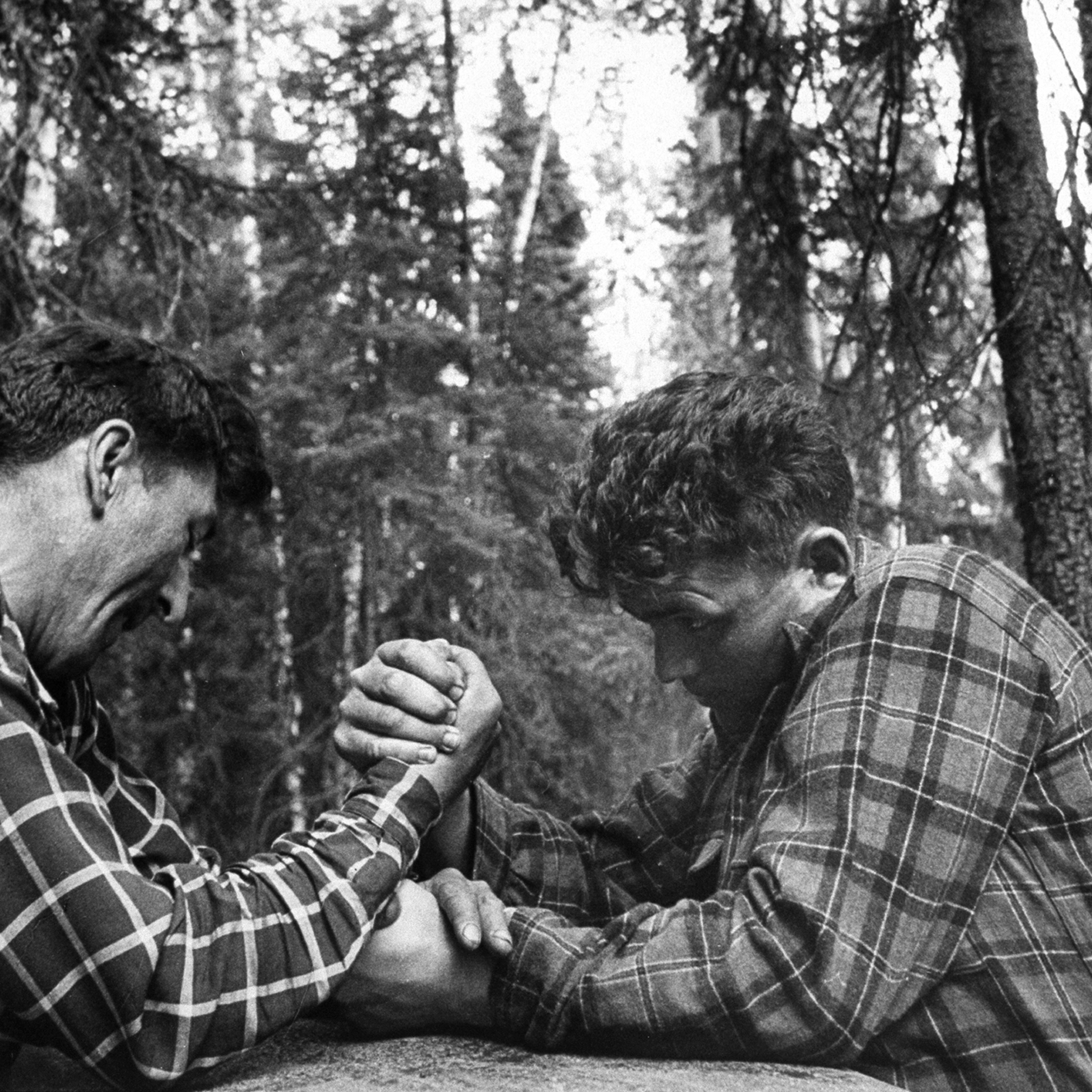 Canadian woodsman Robert Rock in the wild country between Hudson Bay and the St. Lawrence.