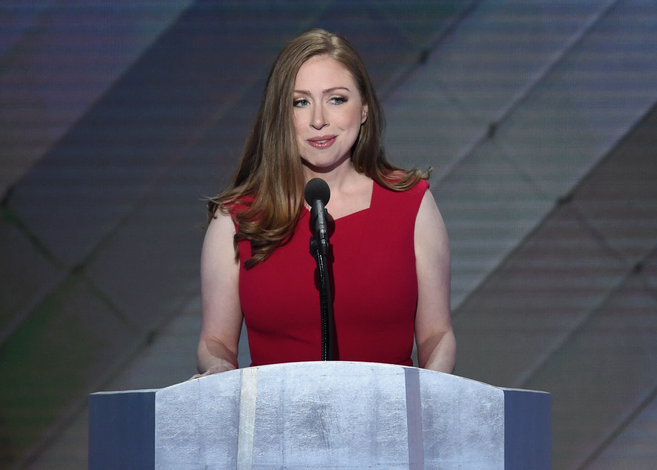clinton red dress Read Chelsea Clinton's Speech at the Democratic Convention