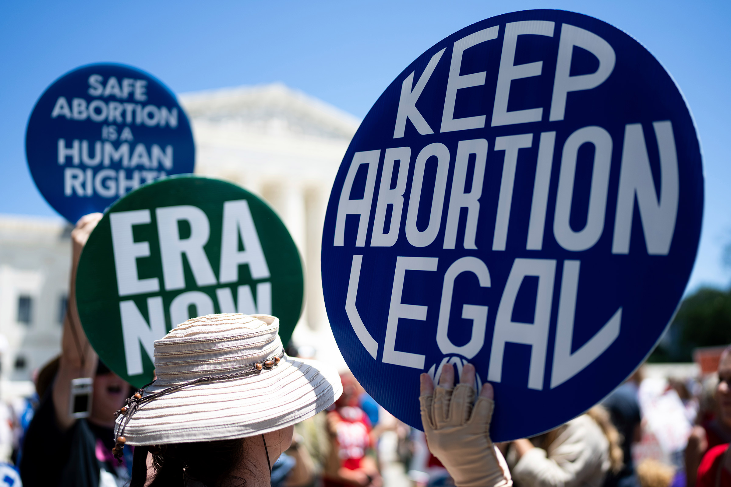 A protest marking the second anniversary of Dobbs v. Jackson, the decision that overturned Roe v. Wade, outside the U.S. Supreme Court in Washington, DC on Jun 24