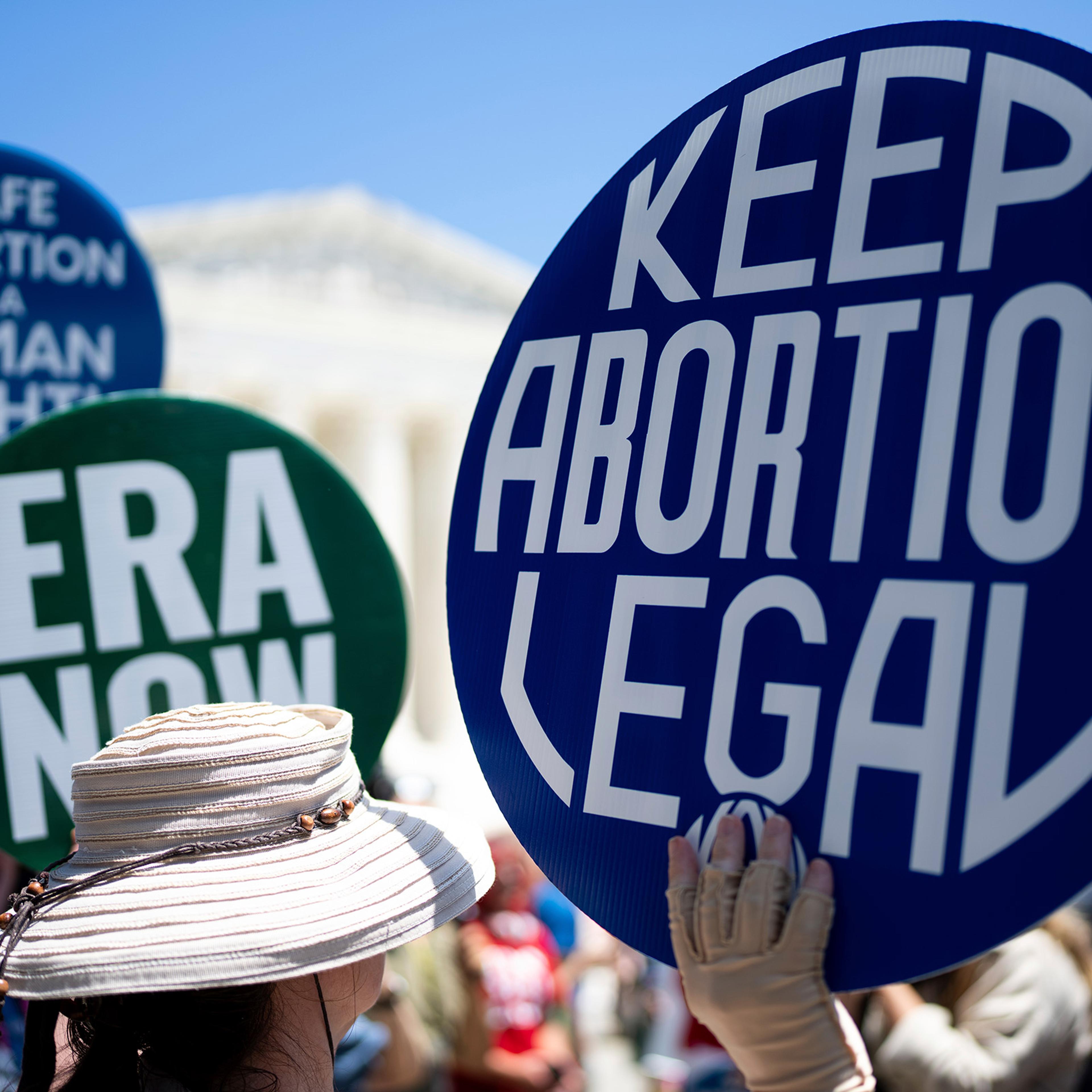 A protest marking the second anniversary of Dobbs v. Jackson, the decision that overturned Roe v. Wade, outside the U.S. Supreme Court in Washington, DC on Jun 24