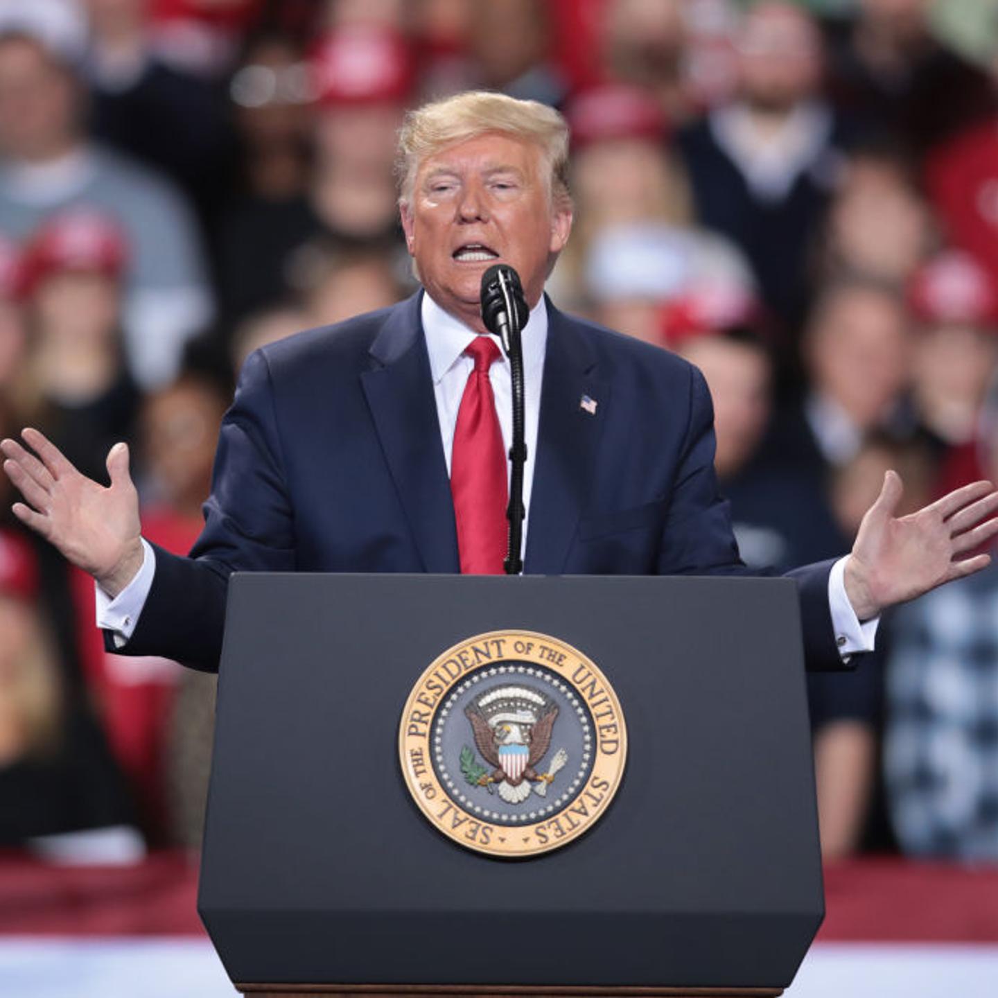 President Trump Holds "Merry Christmas" Campaign Rally In Michigan