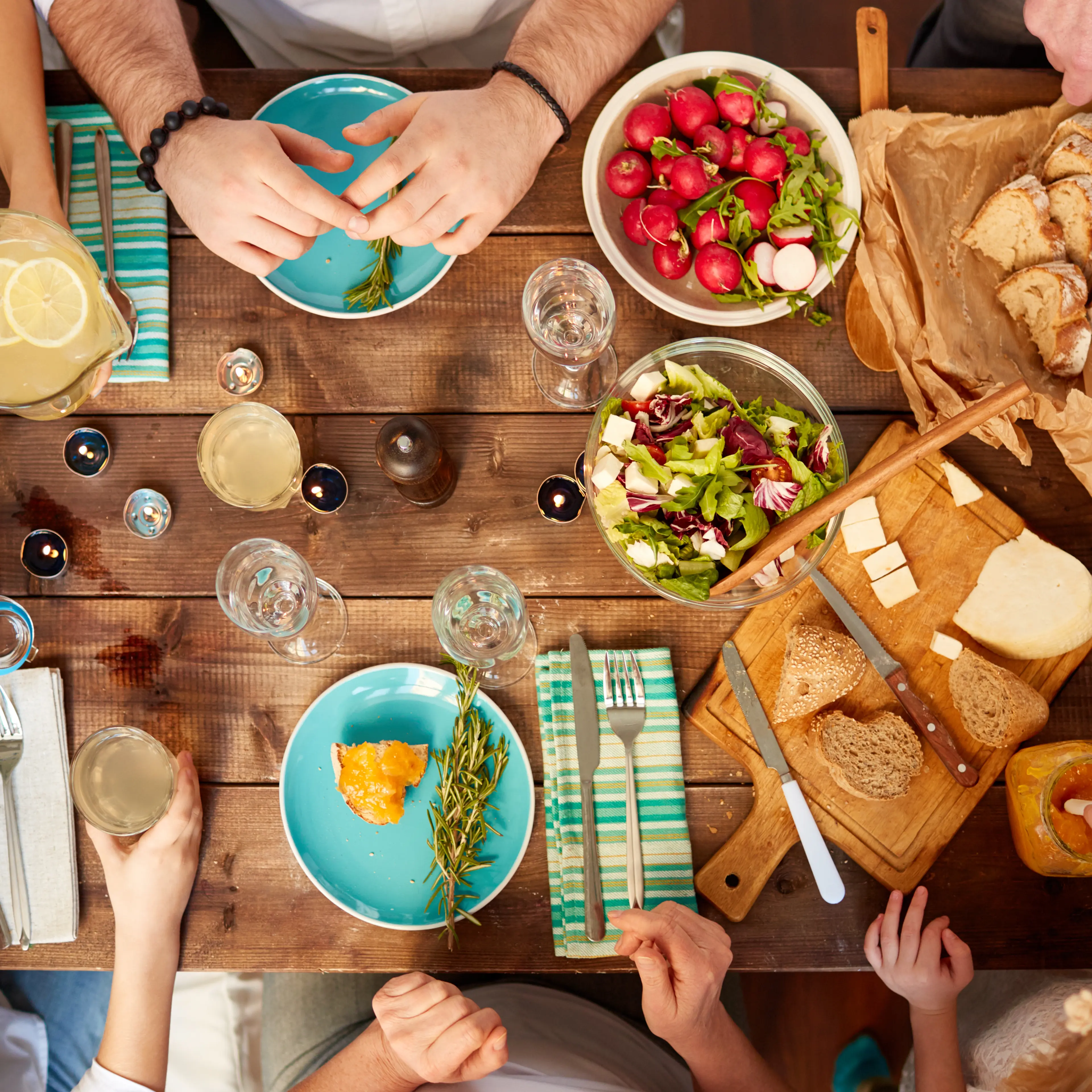 Multi-generation family meal