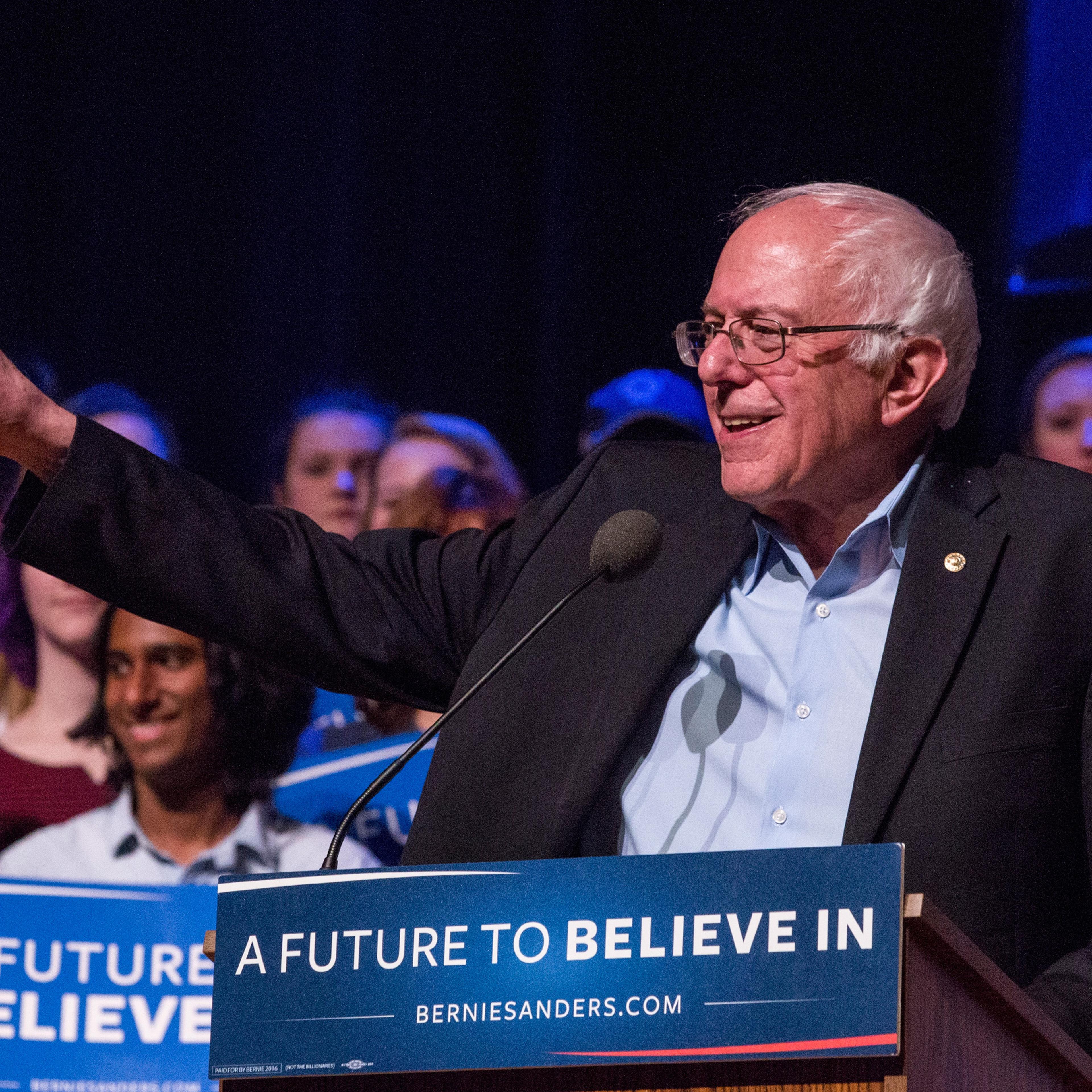 Bernie Sanders Campaigns In NH One Day Before Primary