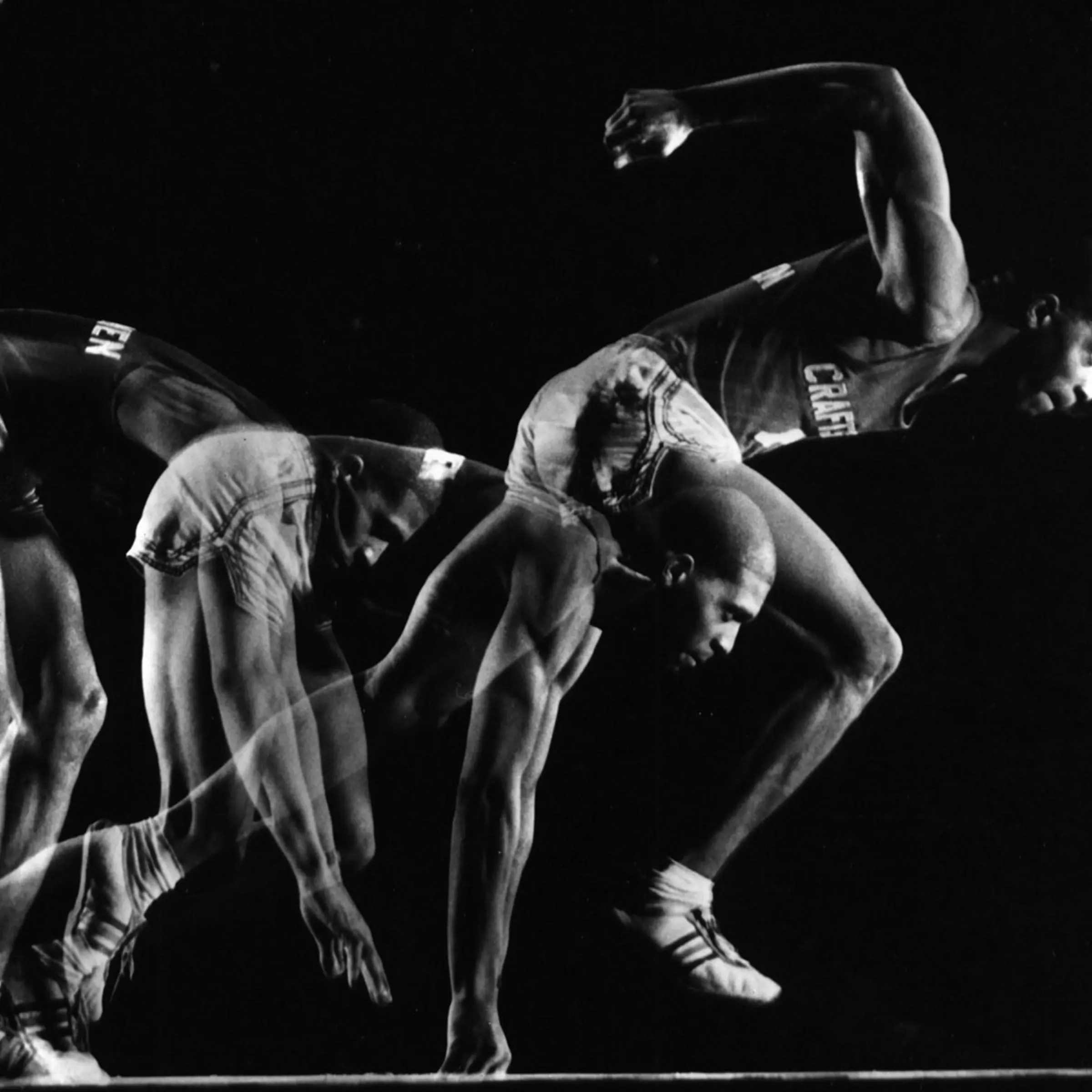 Multiple exposure image of a runner, part of a photographic study of the body's movements, 1962.