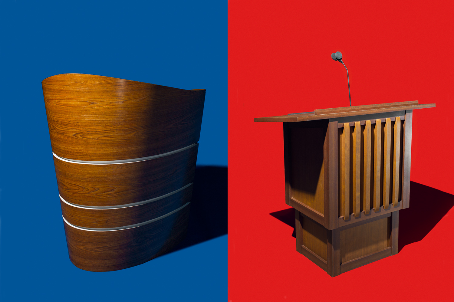 Image: Democrats' and Republicans' Lectern