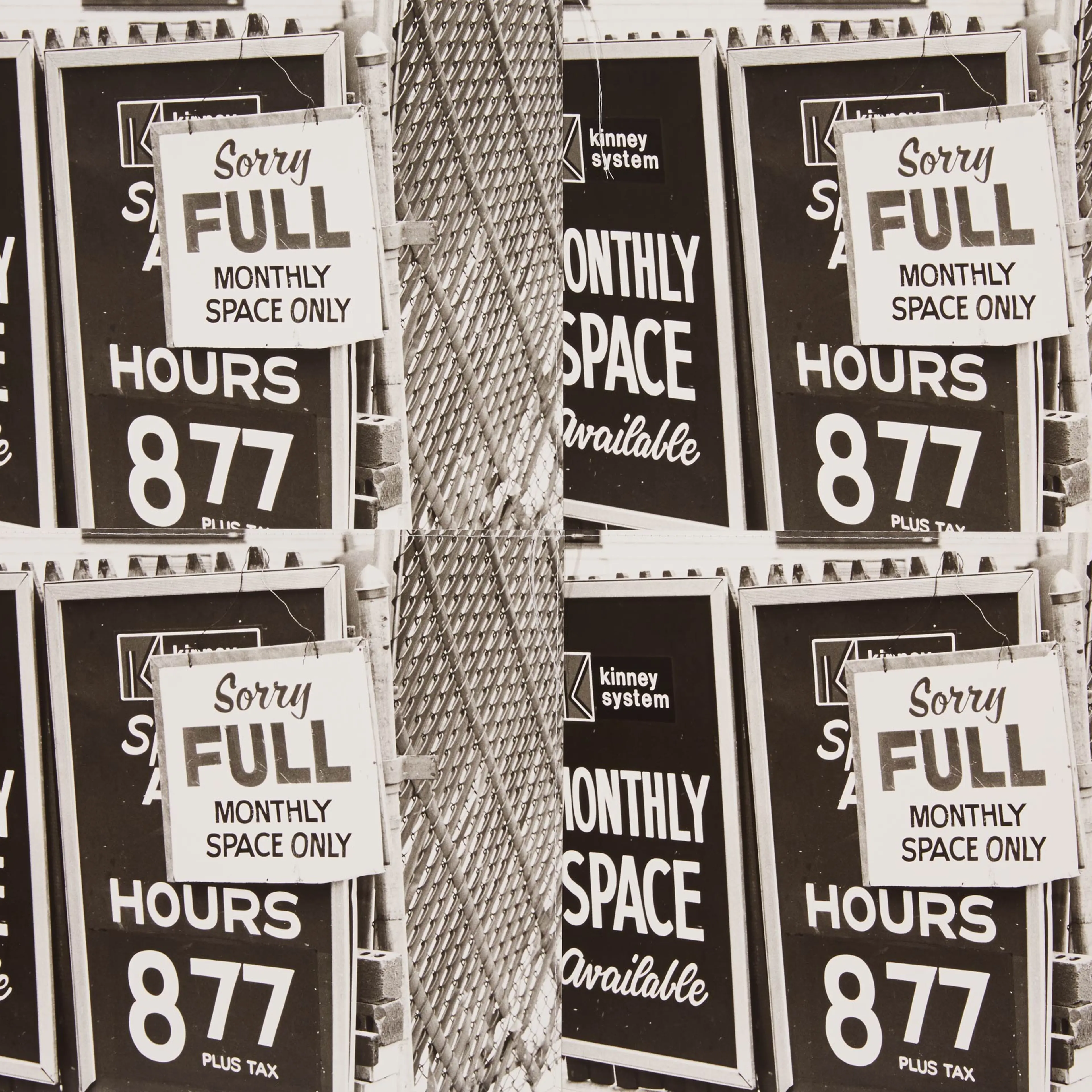 <strong>Parking Garage Sign 1976-86 Stitched Photo</strong>