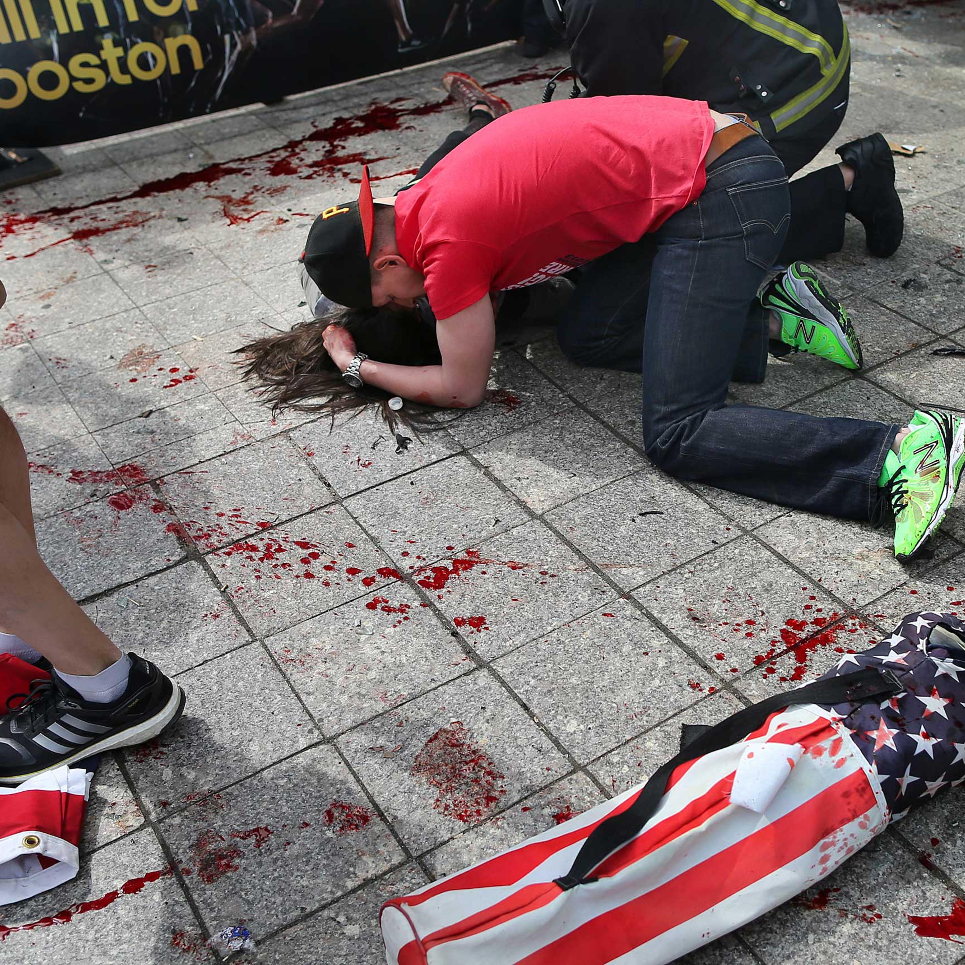 Explosions At 117th Boston Marathon