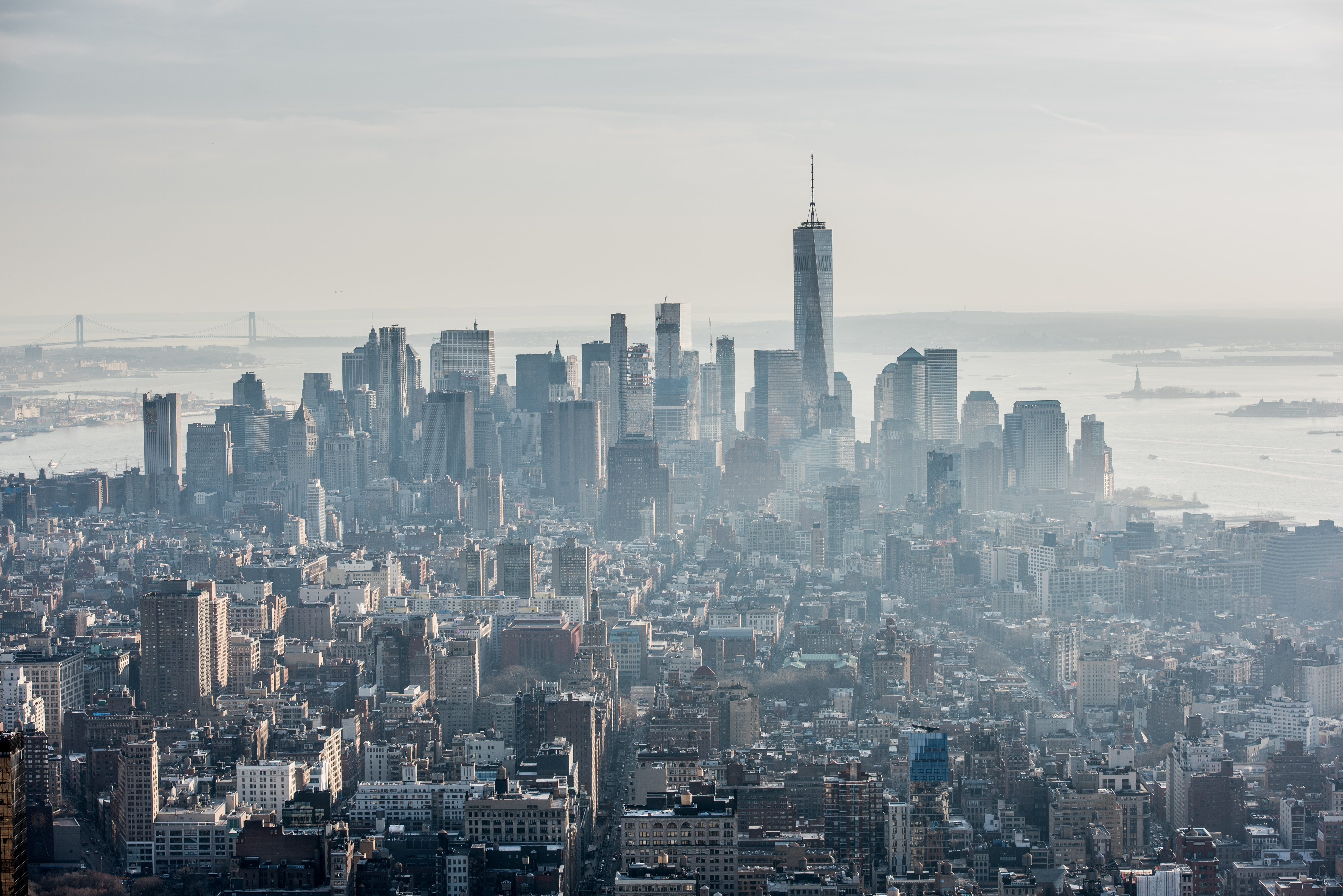 New York City skyline pollution