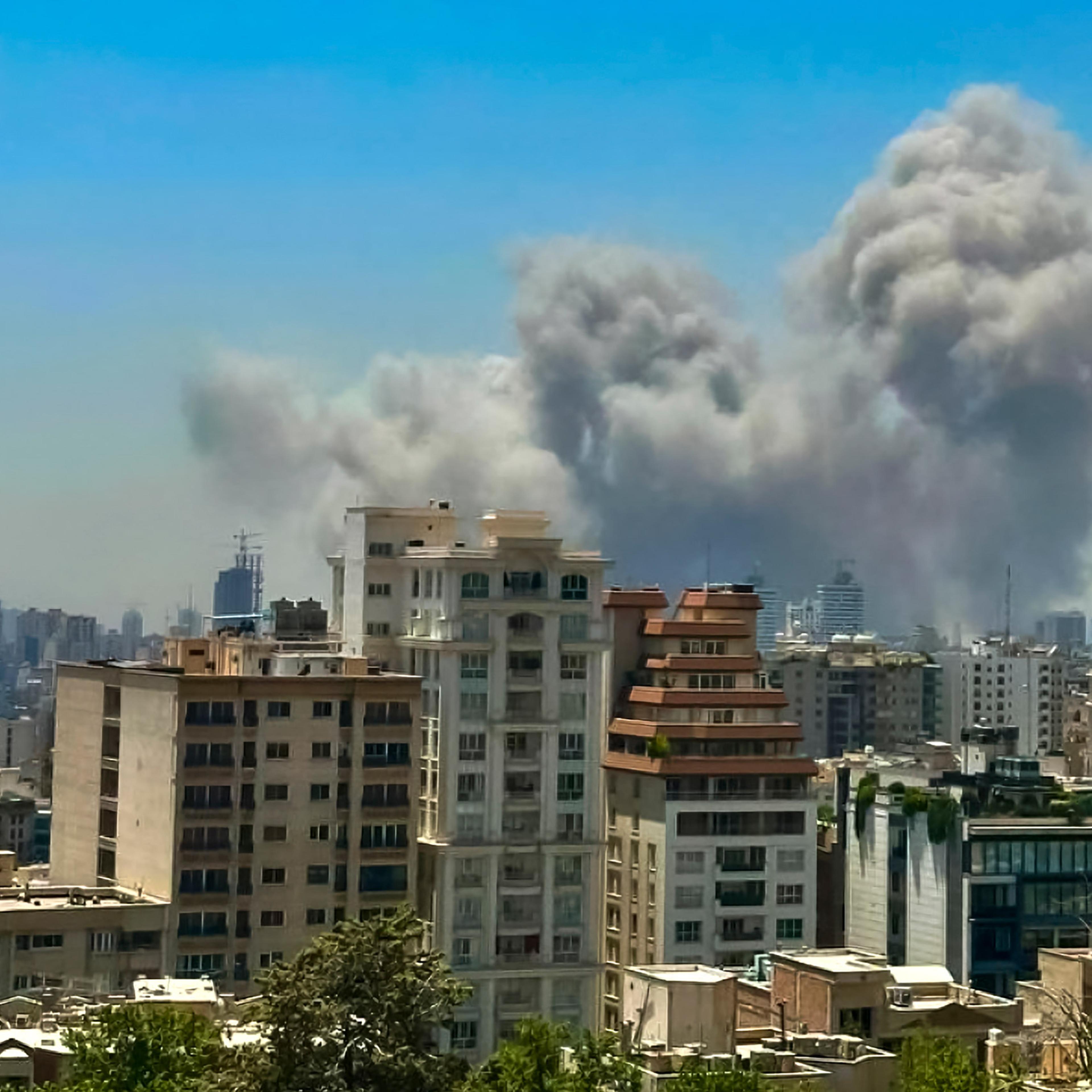 Smoke rises as Israel targets the Evin Prison in north of Tehran, Iran, on June 23, 2025.