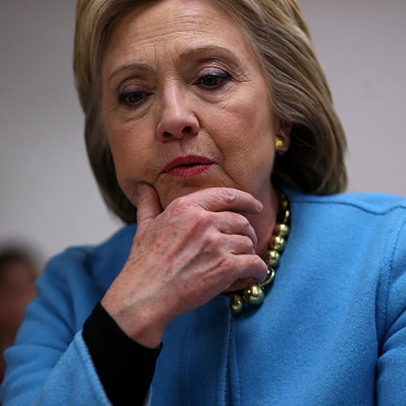 Democratic presidential candidate former Secretary of State Hillary Clinton during on February 8, 2016 in Manchester, New Hampshire.