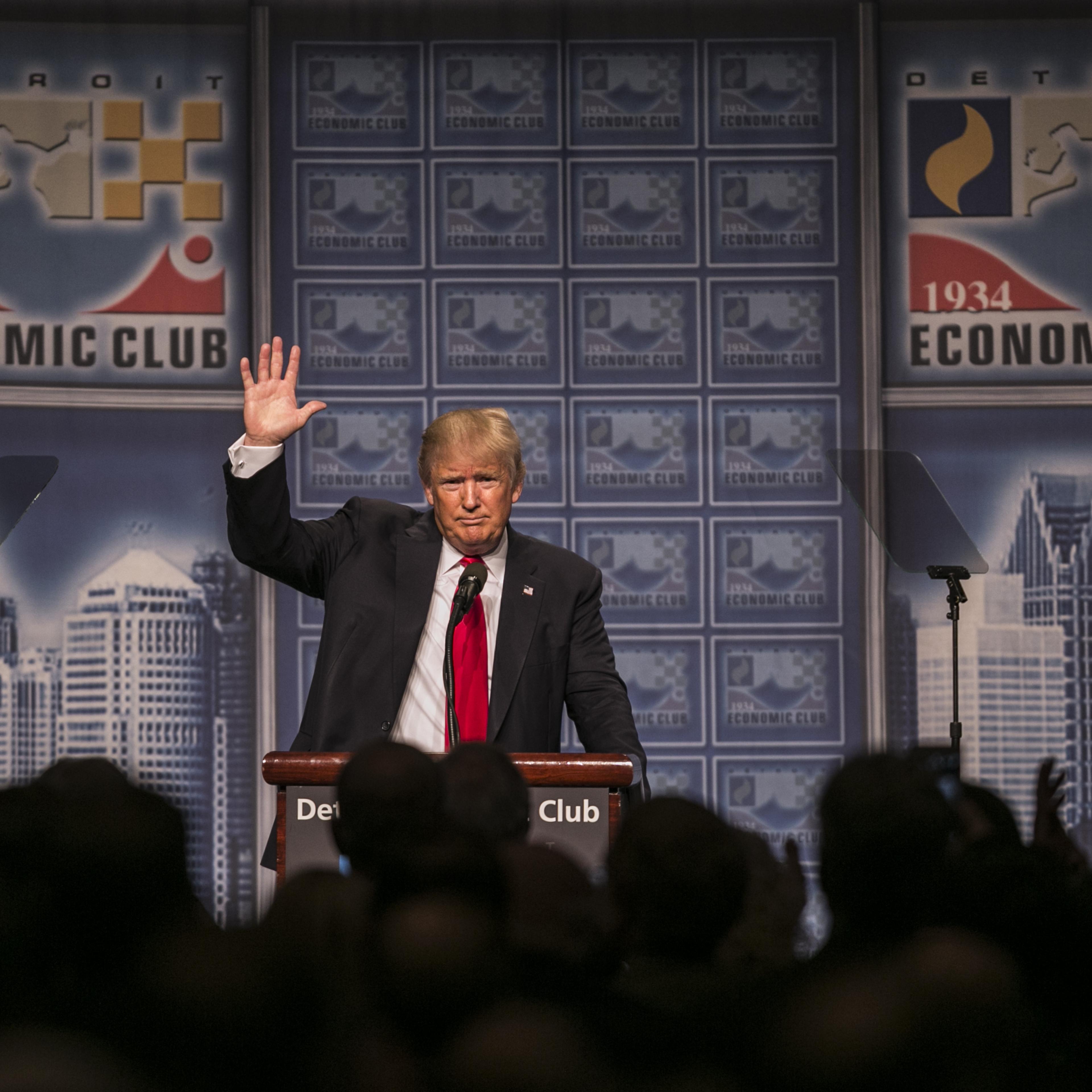 Republican Presidential Nominee Donald Trump Touts Old-School Tax Cuts to Return Economy to Glory Days