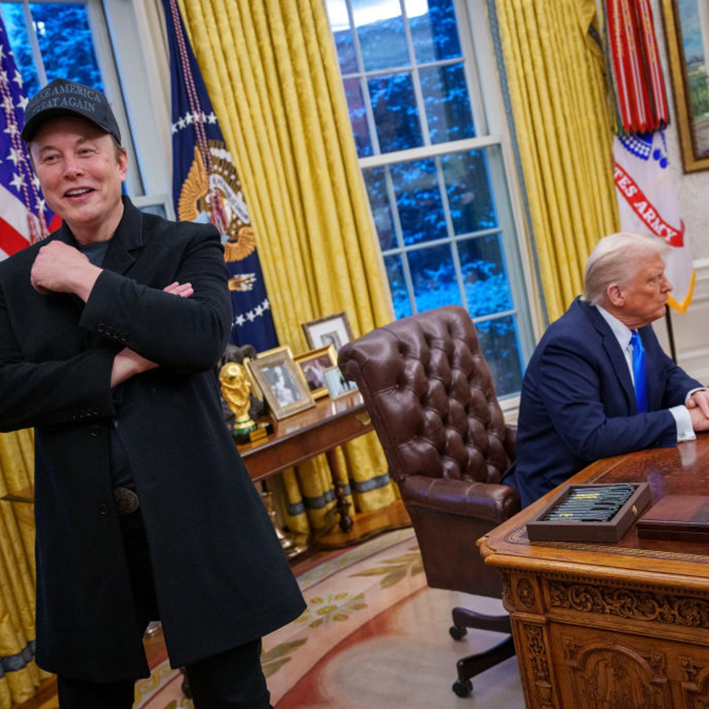 Elon Musk Joins President Trump For Signing Executive Orders In The Oval Office