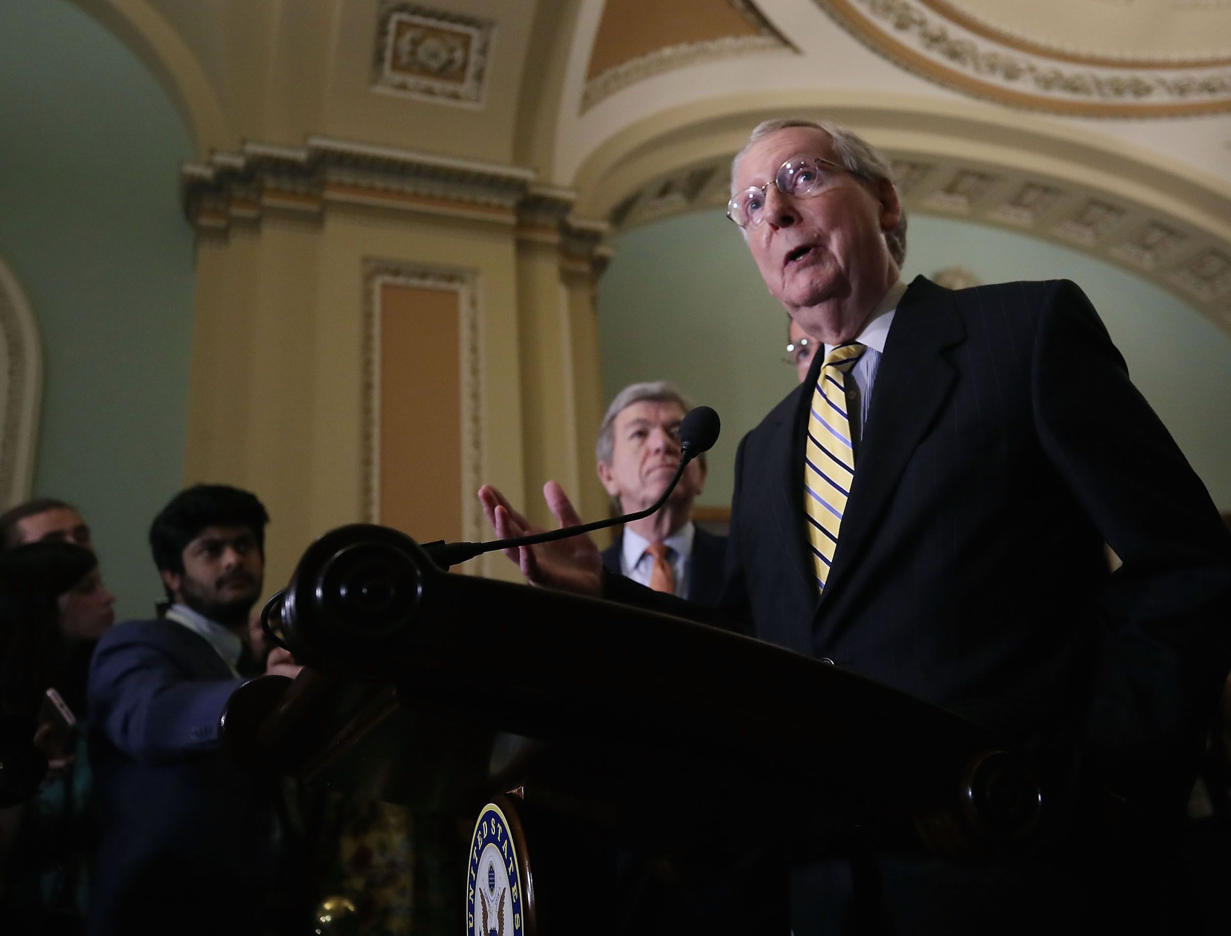 Senate Lawmakers Address The Media Their Weekly Policy Luncheons