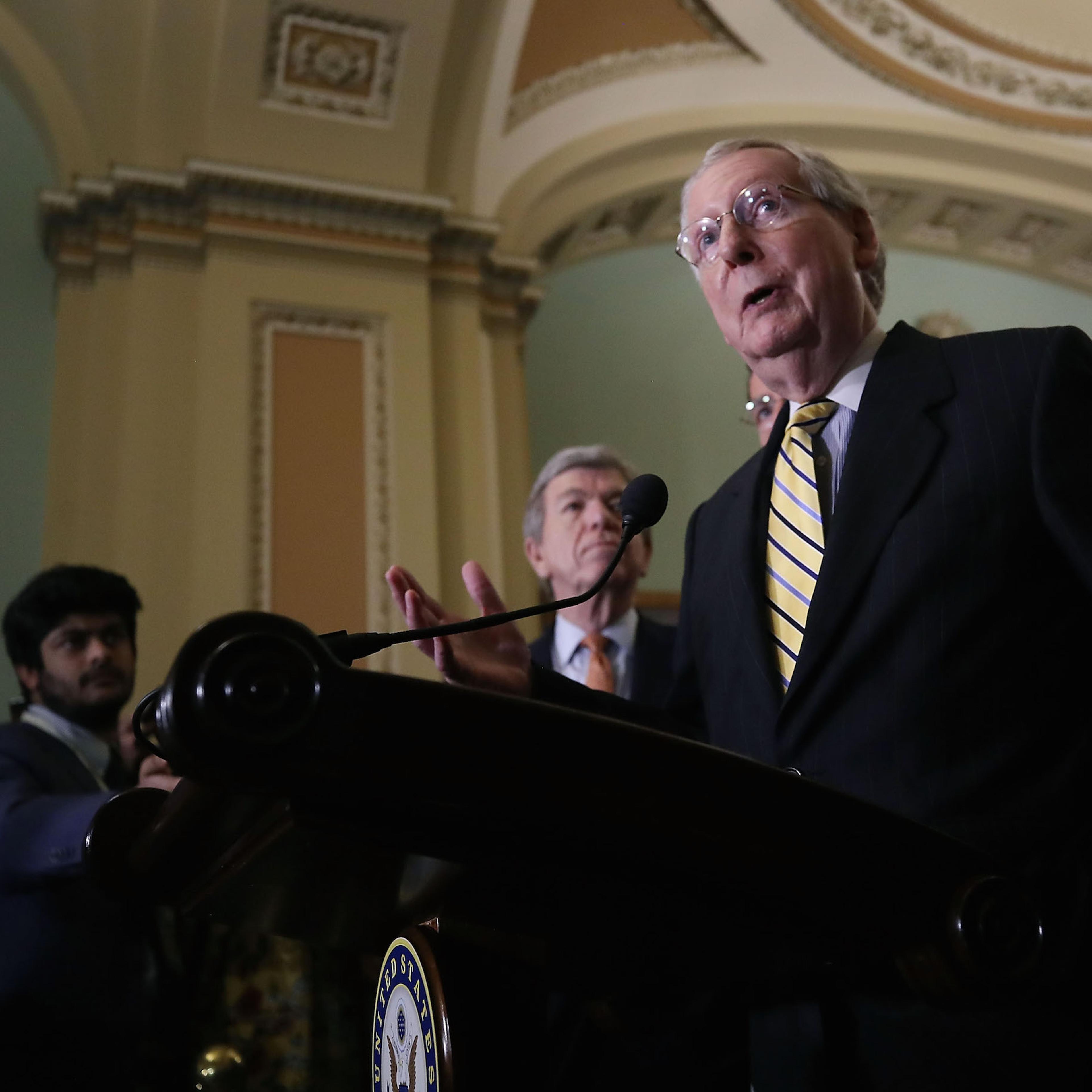 Senate Lawmakers Address The Media Their Weekly Policy Luncheons