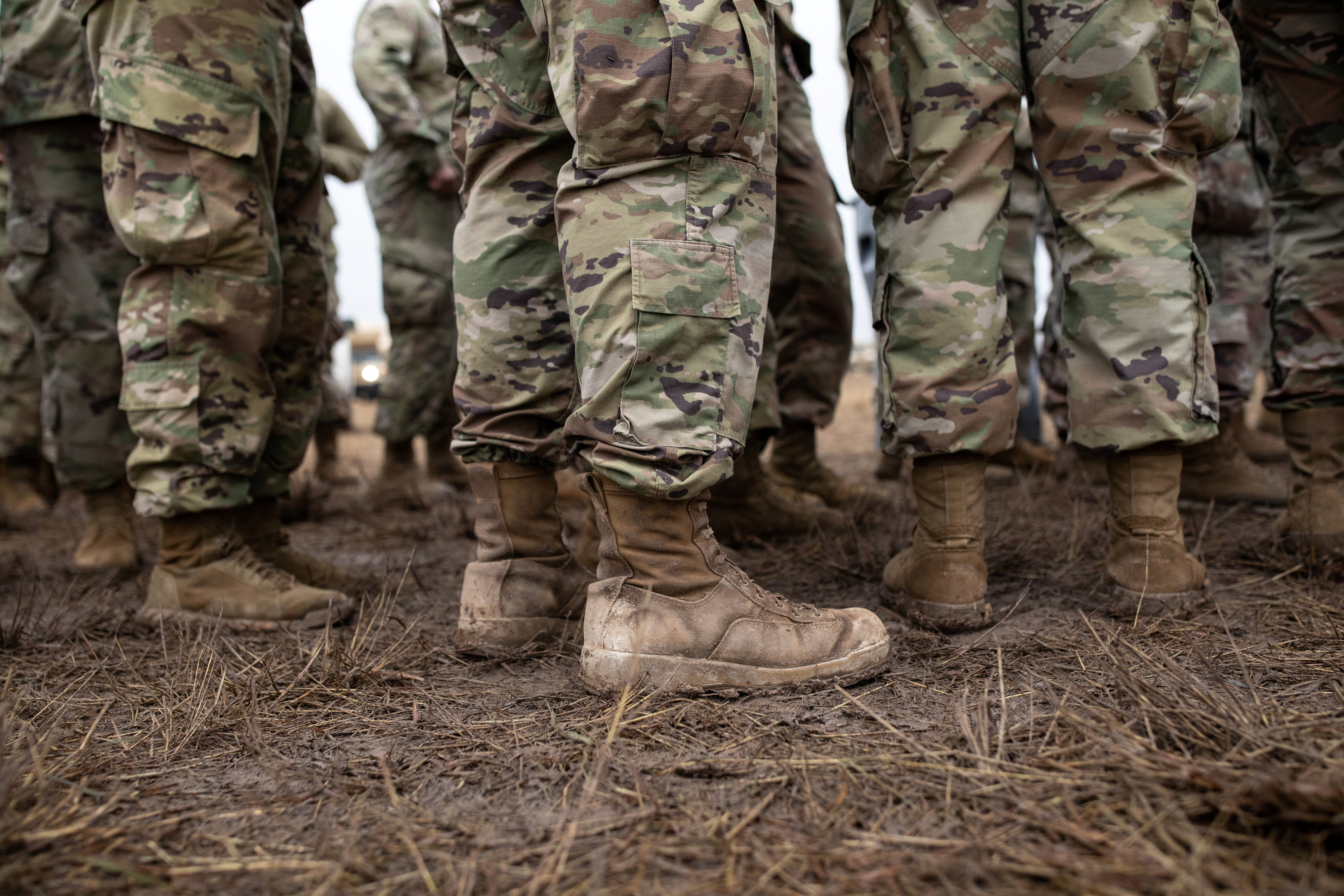 Troops Deployed To U.S. Mexican Border In Texas Celebrate Thanksgiving