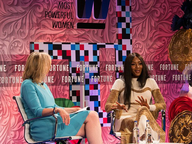 Naomi Campbell at Fortune magazine's Most Powerful Women Summit at the Dorchester Hotel, London. June 12 2017. 