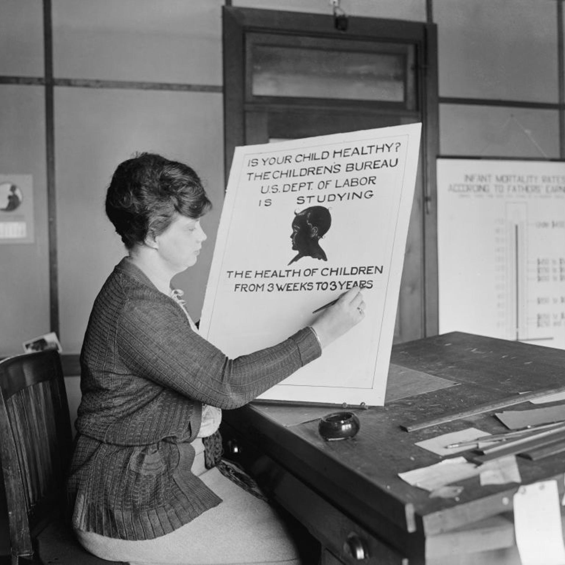 Woman Making Chart, Children's Bureau