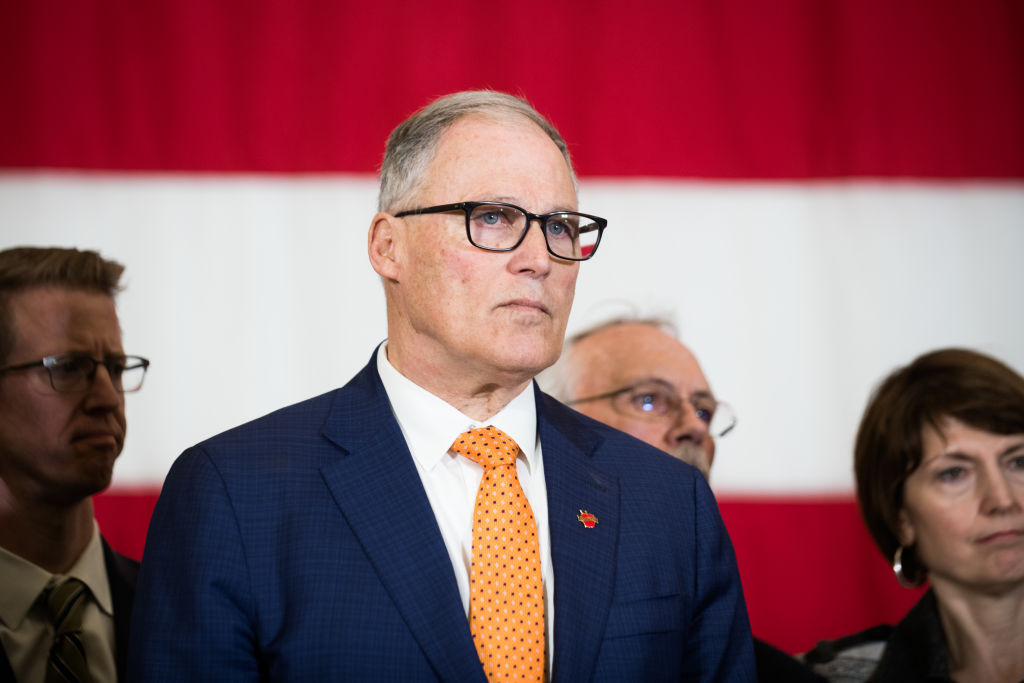Vice President Pence And Washington Governor Inslee Hold Press Briefing Amid Coronavirus Spread
