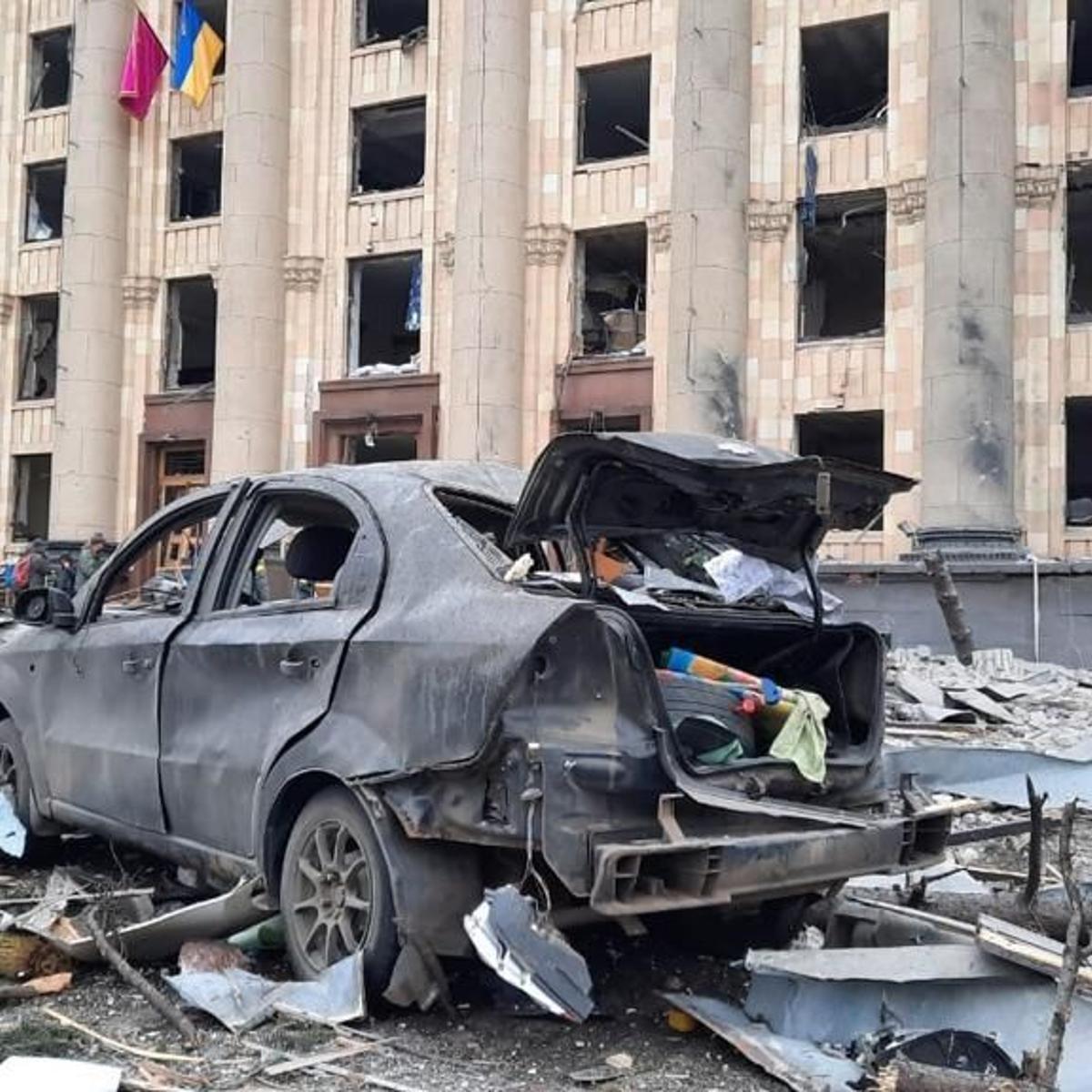 Russian forces hit Kharkiv governor's office